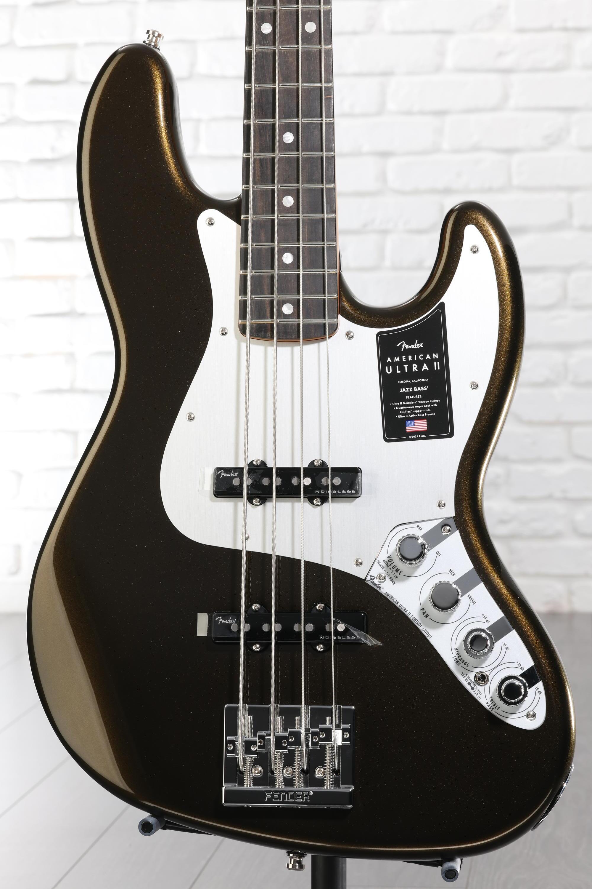 Fender American Ultra II Jazz Bass - Texas Tea, Ebony Fingerboard