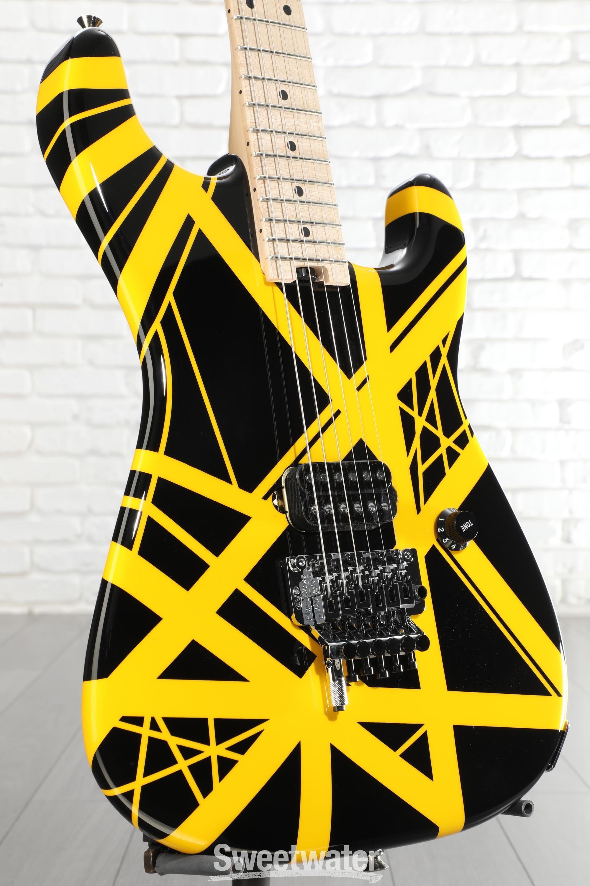 EVH Striped Series - Black w/ Yellow Stripes | Sweetwater