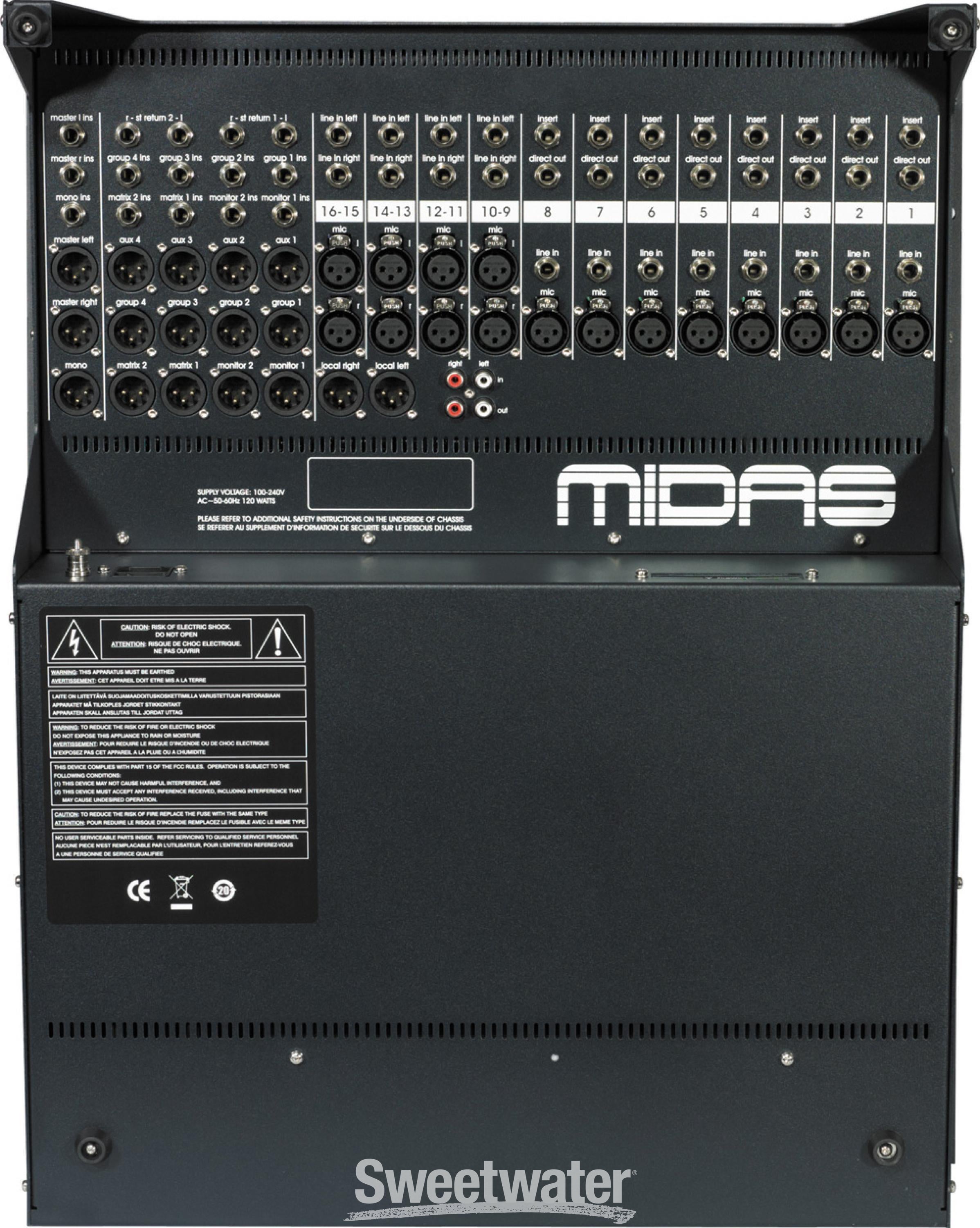 Midas VeniceF16R - 16 Channel Rackmount Firewire | Sweetwater
