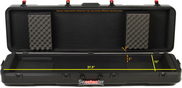 TSA ATA Slim XL 88-note Keyboard Case w/ Wheels-GTSA