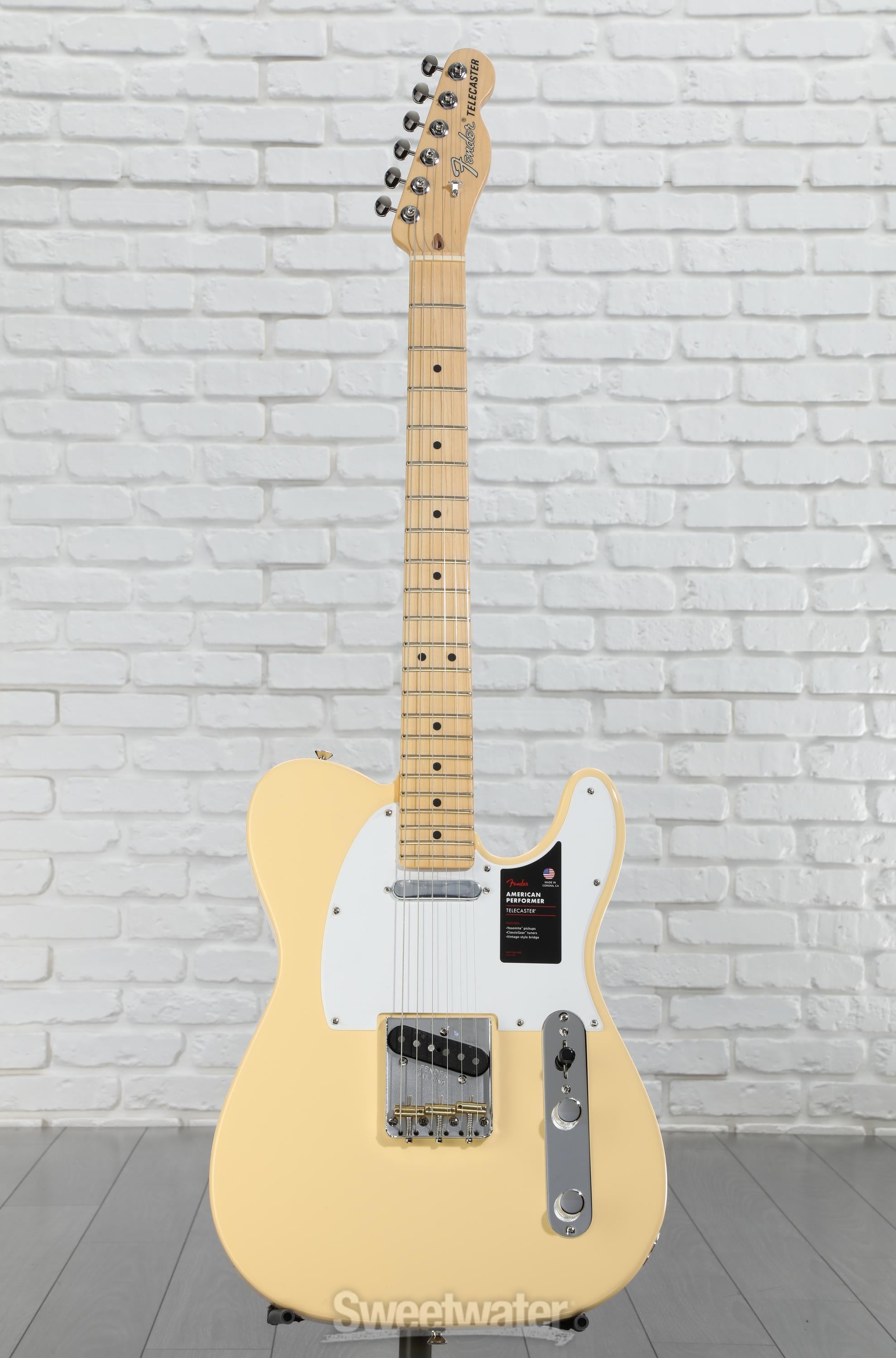 USA フェンダーテレキャスターアメリカンパフォーマービンテージホワイト Amazon.com: Fender American Performer Telecaster - Vintage
