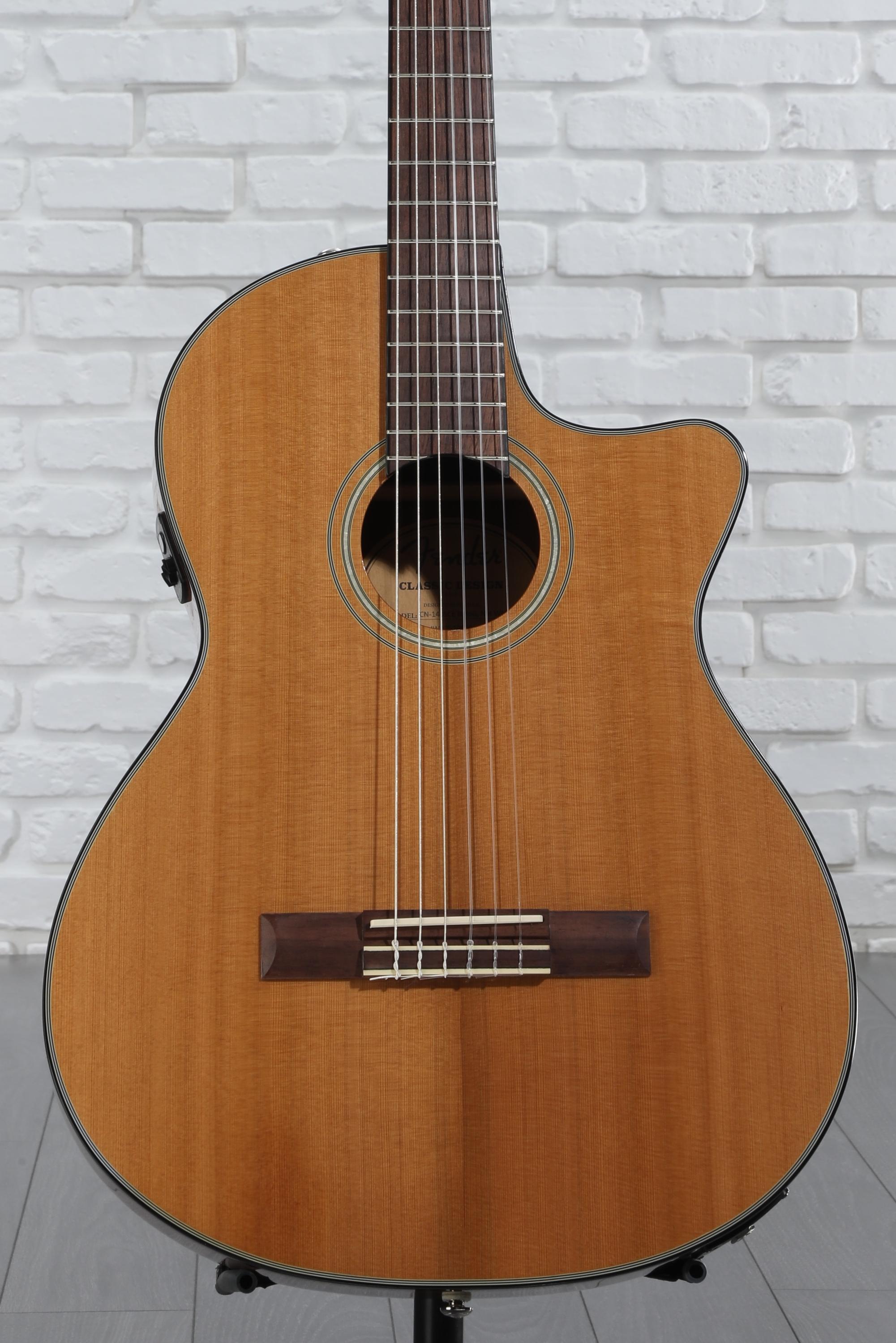 Fender CN-140SCE Natural ナイロン　エレガット Fender CN-140SCE - Natural | Sweetwater