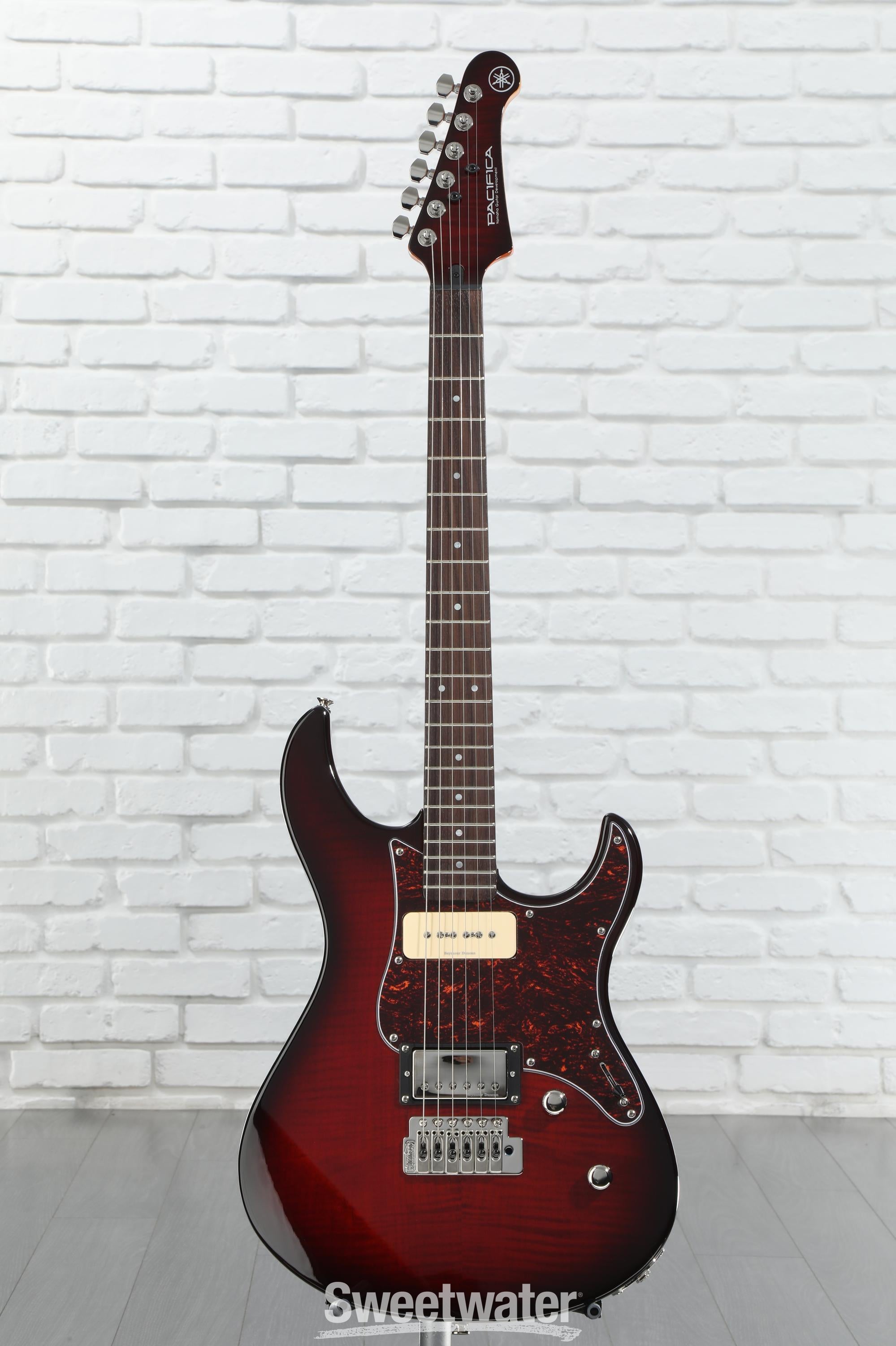 Yamaha PAC611VFM Pacifica Electric Guitar - Dark Red Burst