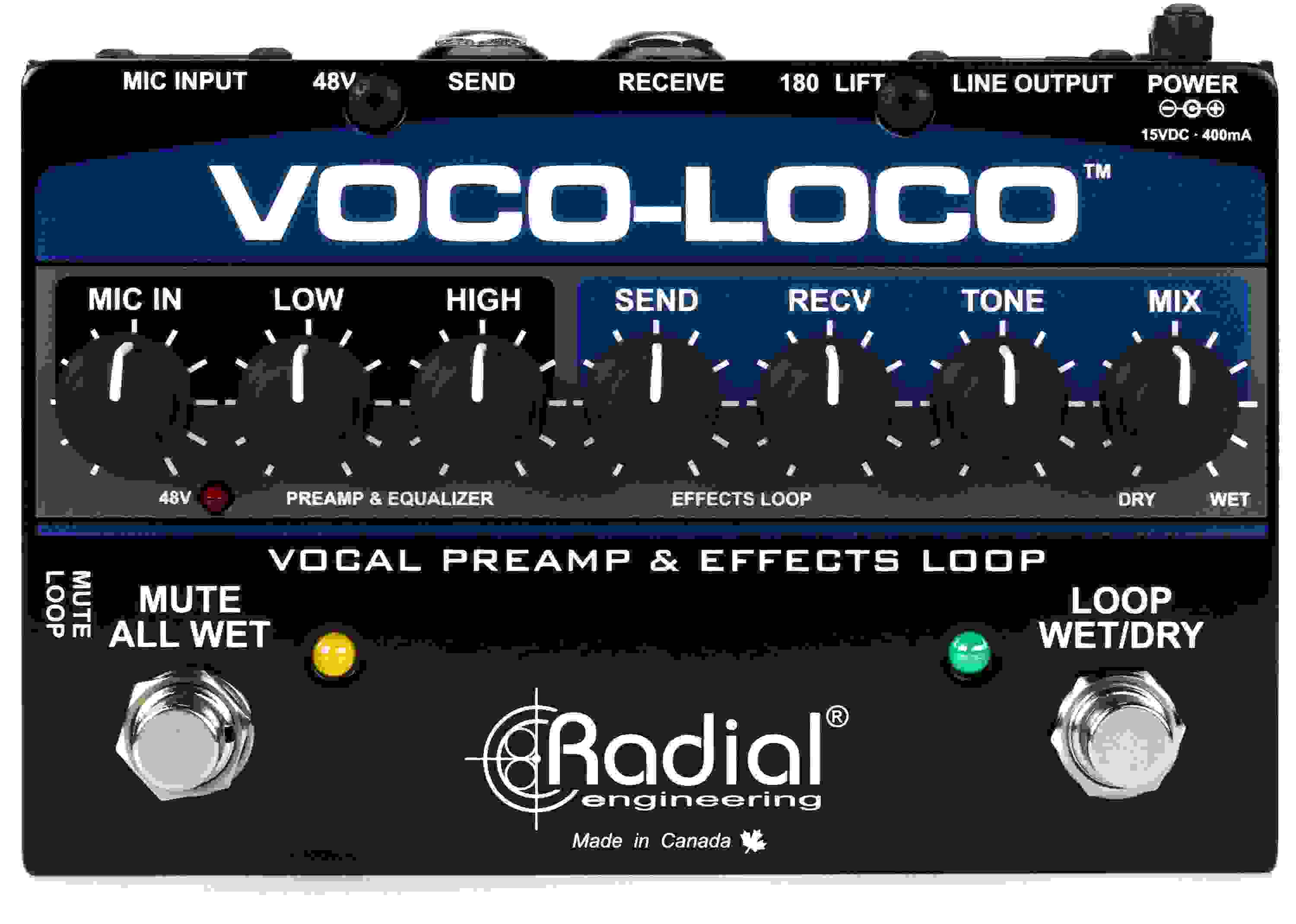Radial Voco-Loco Microphone Effects Loop & Switcher for Guitar Effects