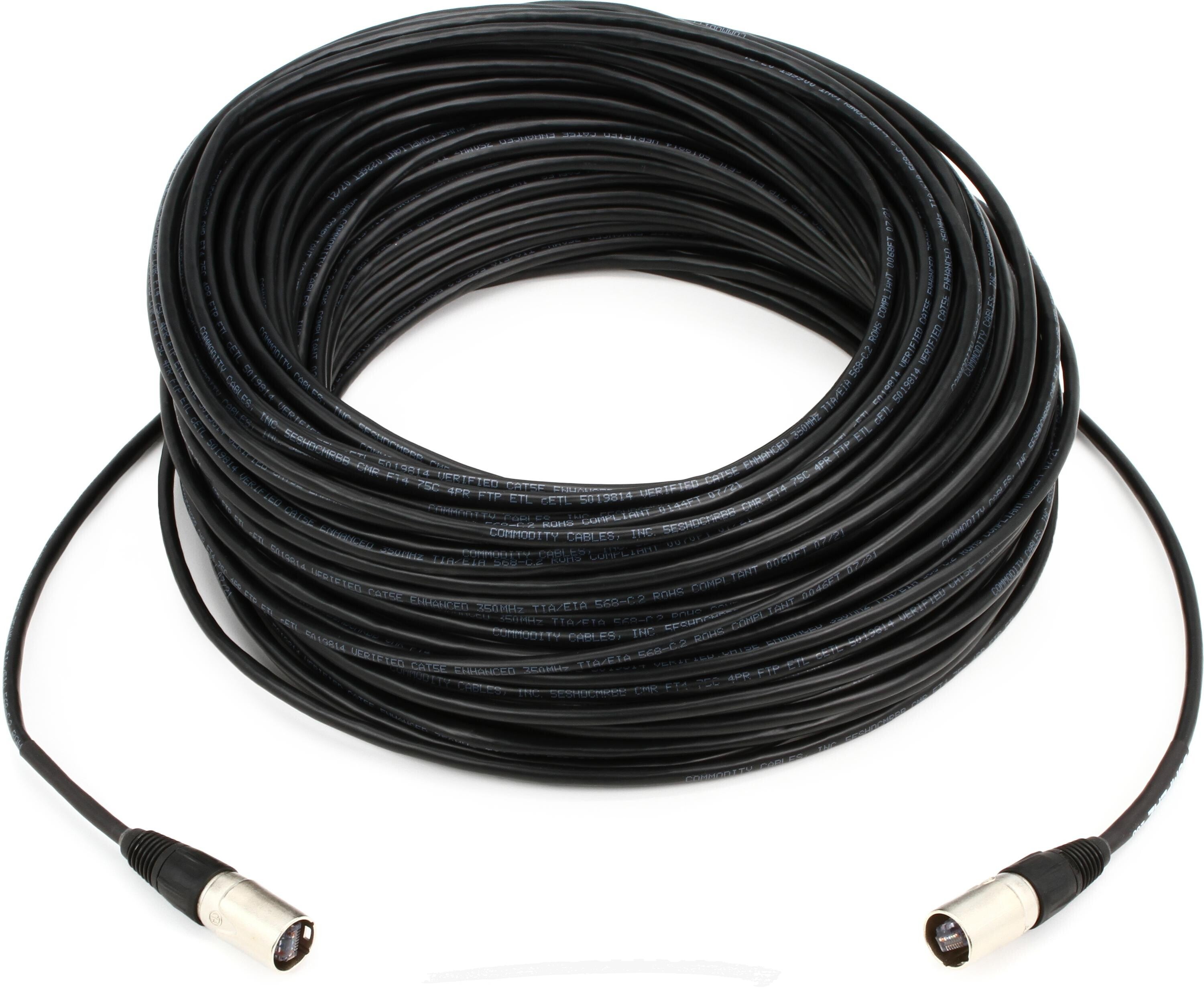 Blue Line Shielded Cat 5e Cable with etherCON Connectors - 200