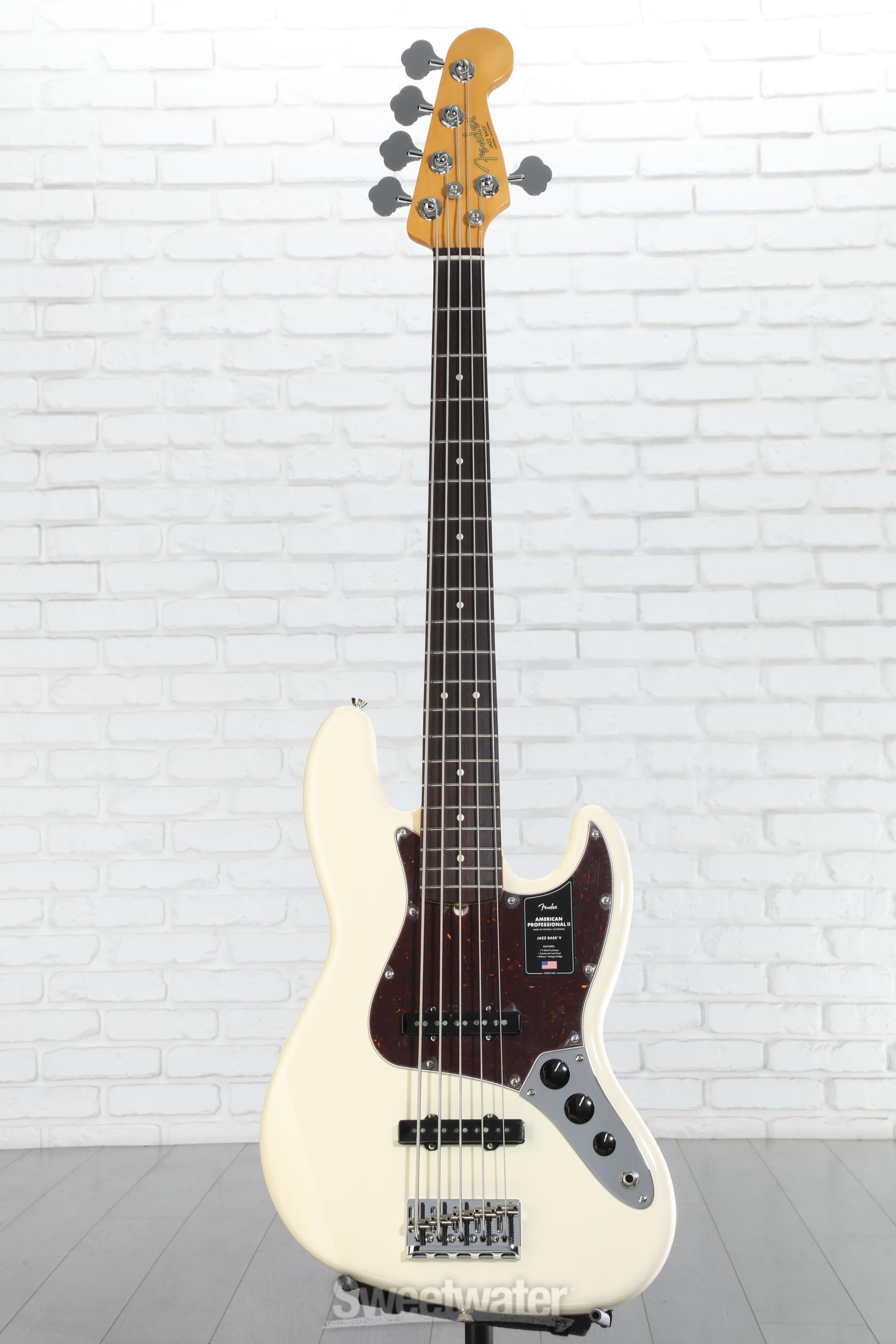 Fender American Professional II Jazz Bass V - Olympic White