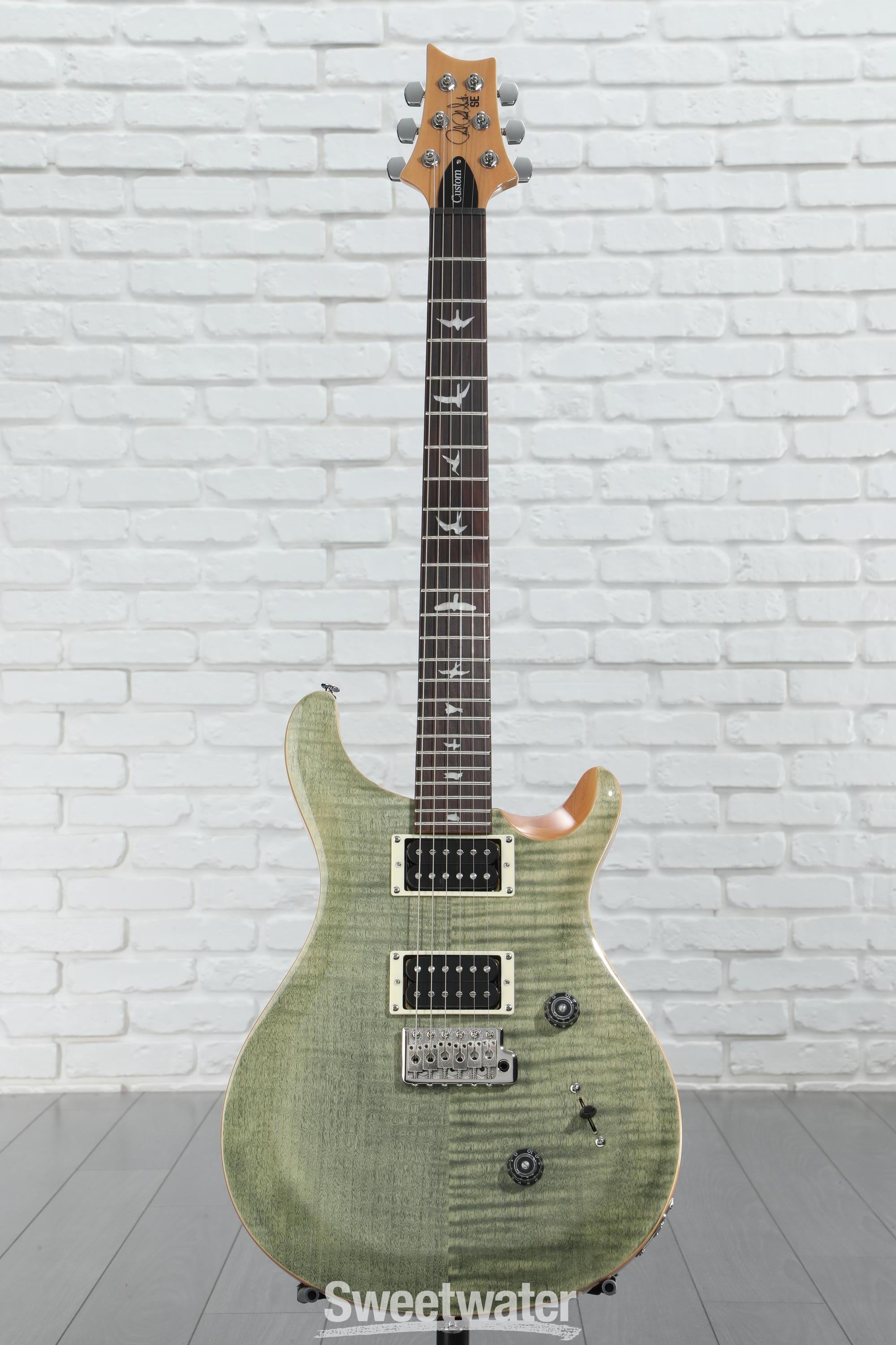 PRS SE Custom 24 Electric Guitar - Trampas Green, Sweetwater