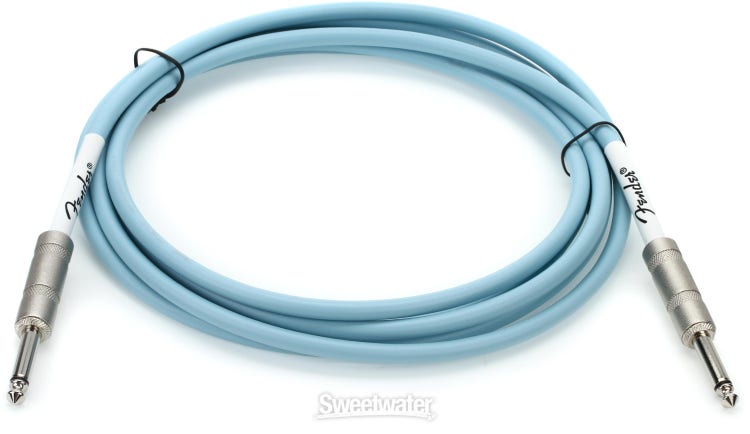 Fender 0990510003 Original Series Straight to Straight Instrument Cable - 10 foot Daphne Blue