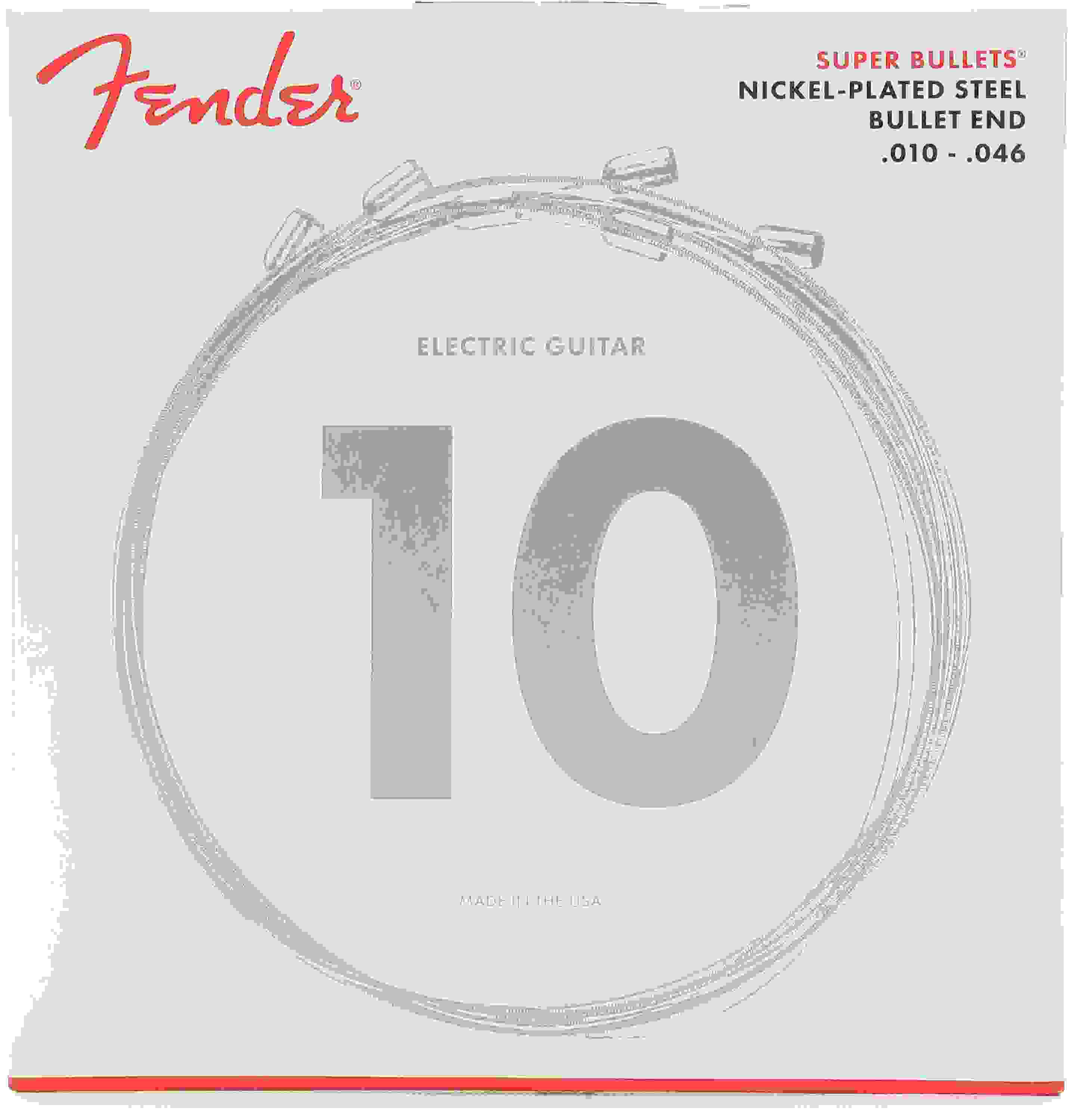 Fender 3250R Super Bullets Nickel Steel Electric Strings - .010-.046 Regular