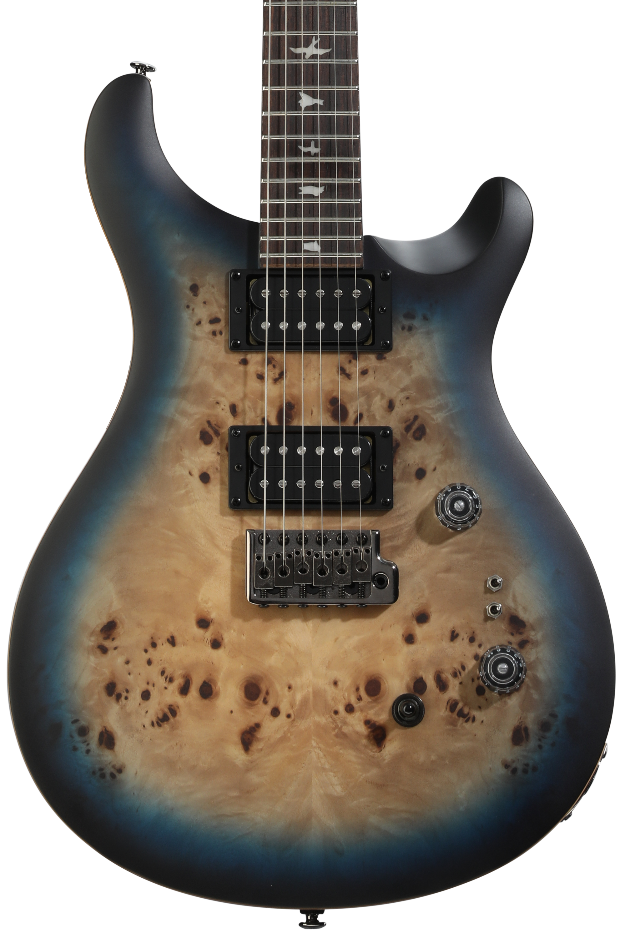 ギター PRS SE Custom24 Lake Blue Midnight Burst SE Custom 24-08 Poplar Burl Limited Edition - Lake Blue Midnight