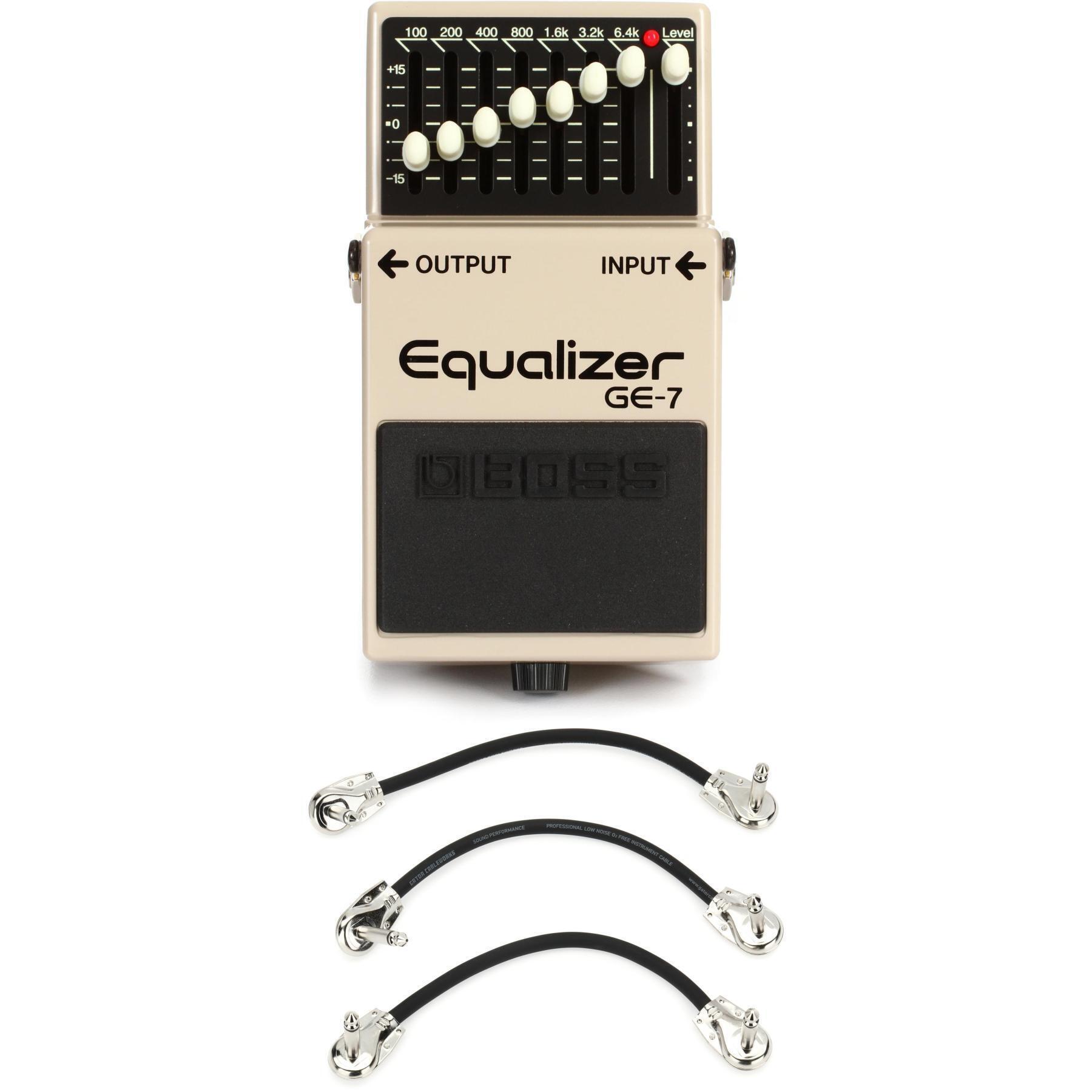 Boss GE-7 7-band EQ Pedal with Patch Cables | Sweetwater