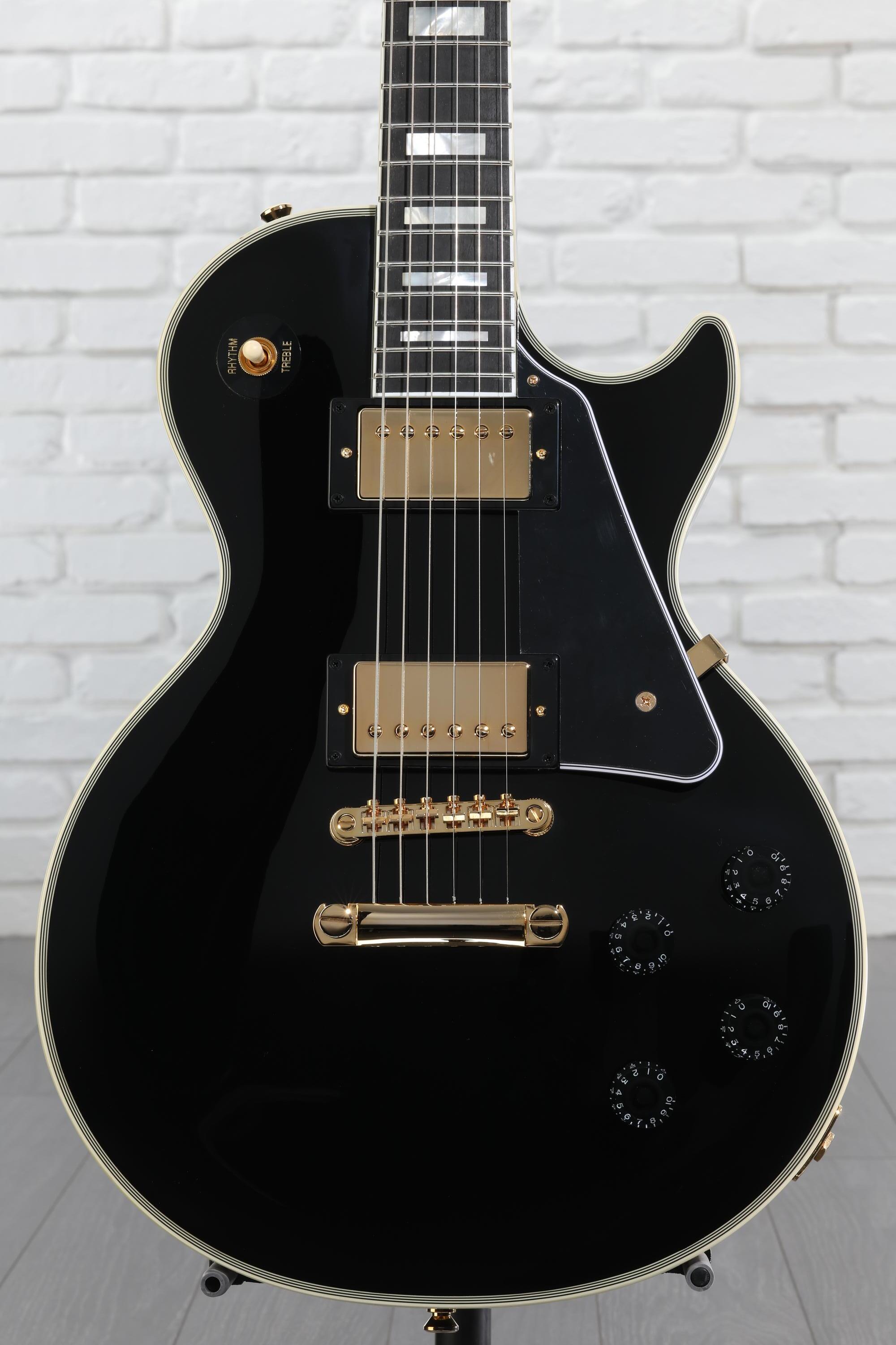 ギター Epiphone Les Paul custom ebony Epiphone Les Paul Custom Electric Guitar - Ebony | Sweetwater
