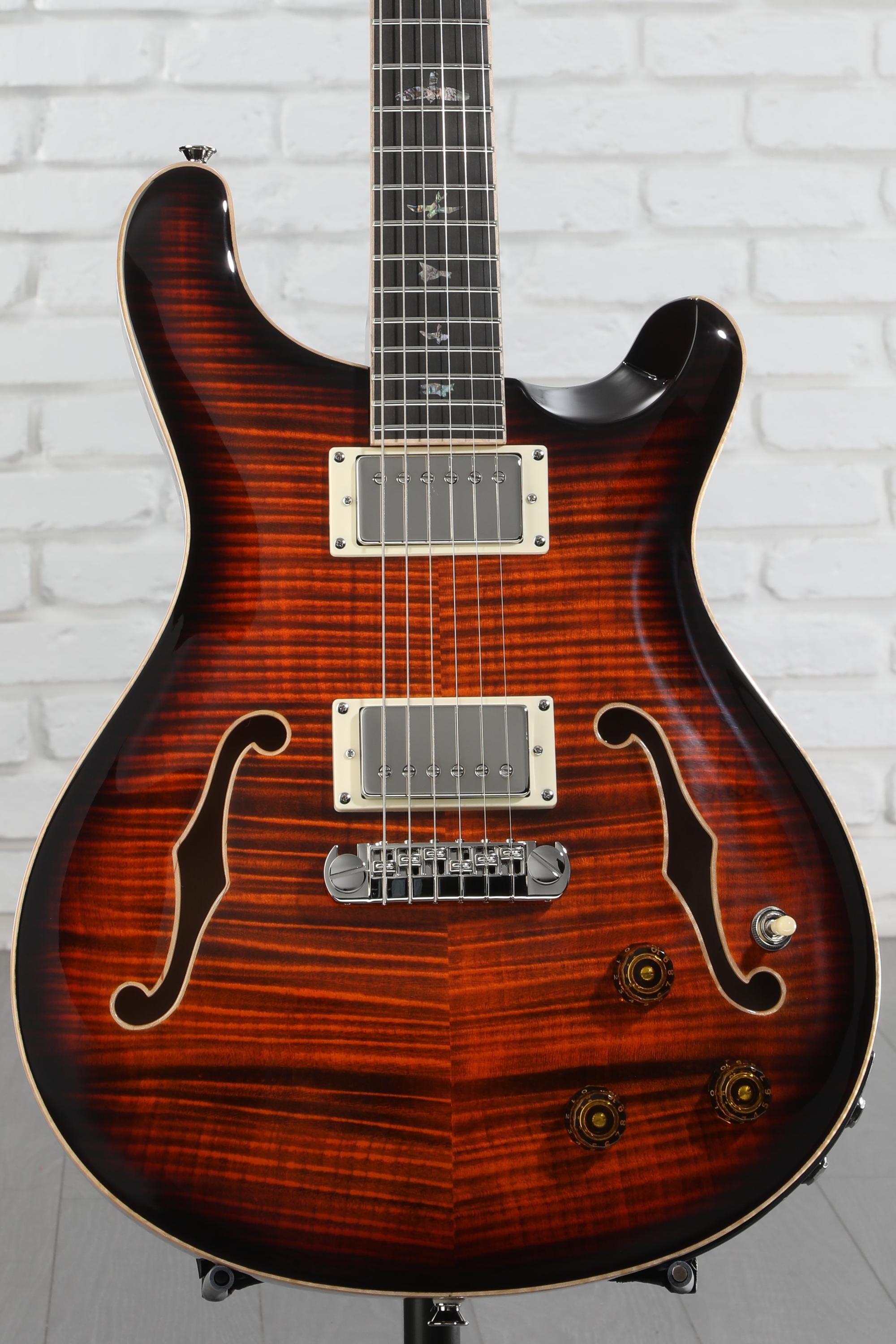 PRS SE Hollowbody II Piezo Electric Guitar - Orange Tiger Smokeburst