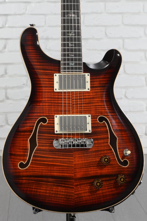 PRS SE Hollowbody II Piezo Electric Guitar - Orange Tiger Smokeburst
