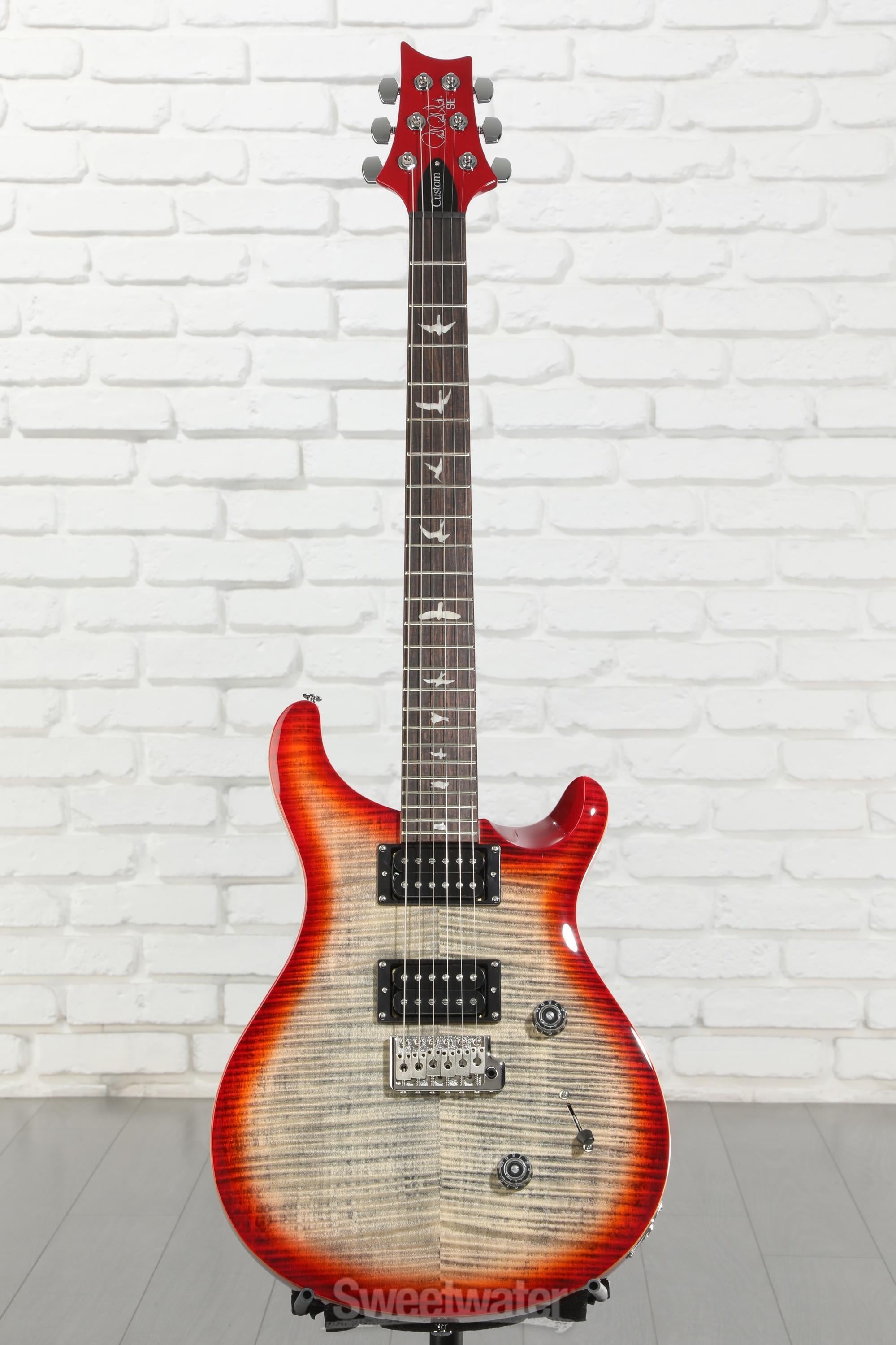 PRS SE Custom 24 Electric Guitar - Charcoal Cherry Burst | Sweetwater