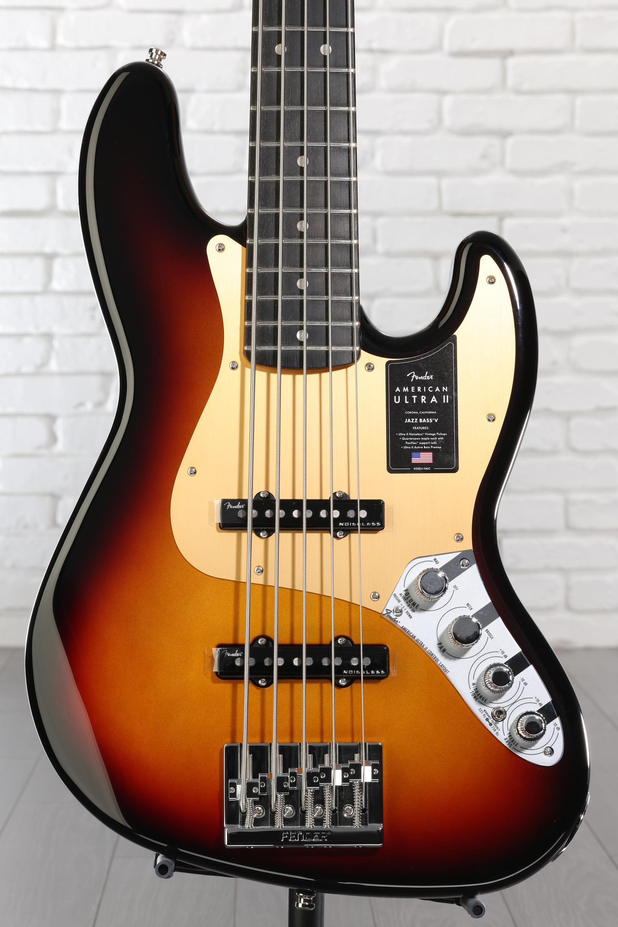 Fender American Ultra II Jazz Bass V - Ultraburst, Ebony