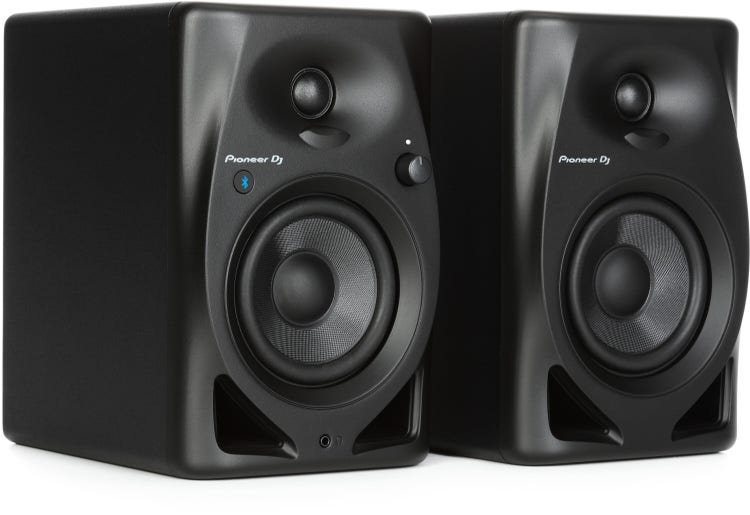Pioneer DJ DM-40D-BT 4-inch Desktop Active Monitor Speaker with Bluetooth -  Black | Sweetwater
