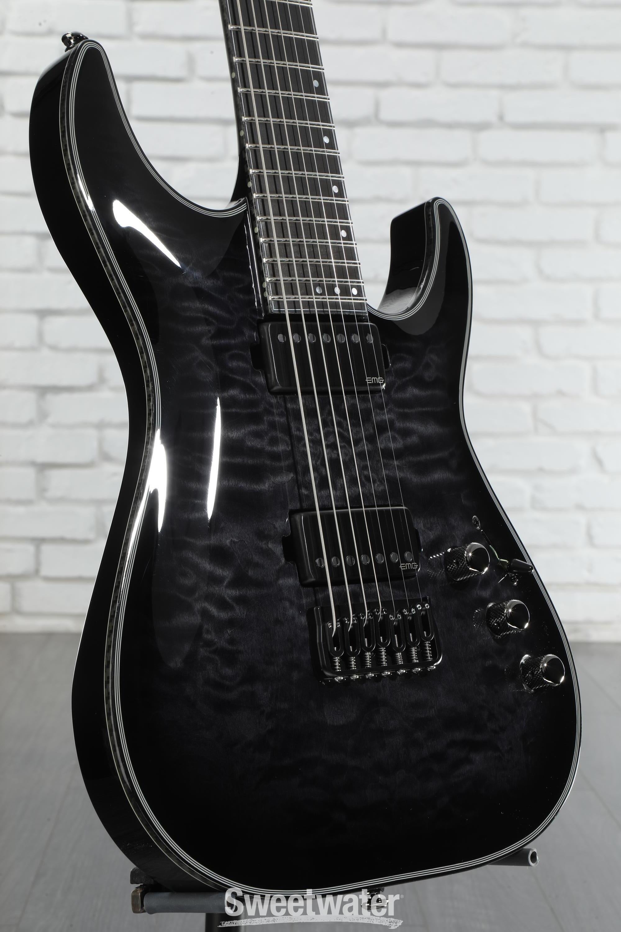 スポーツストア Schecter Hellraiser Black Trans - Guitar Electric C-7 Hybrid ギター