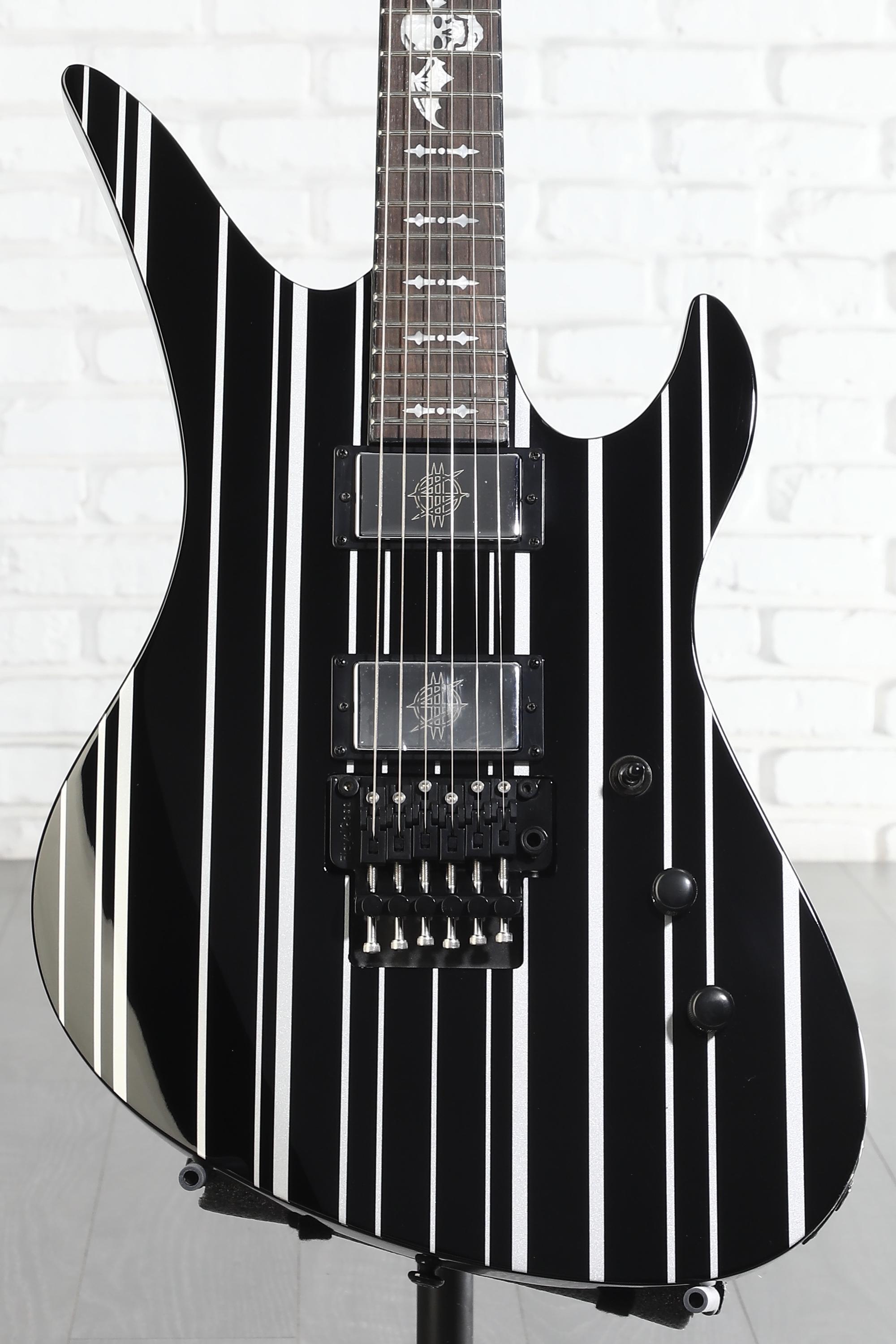Schecter Synyster Gates Custom - Gloss Black with Silver Stripes