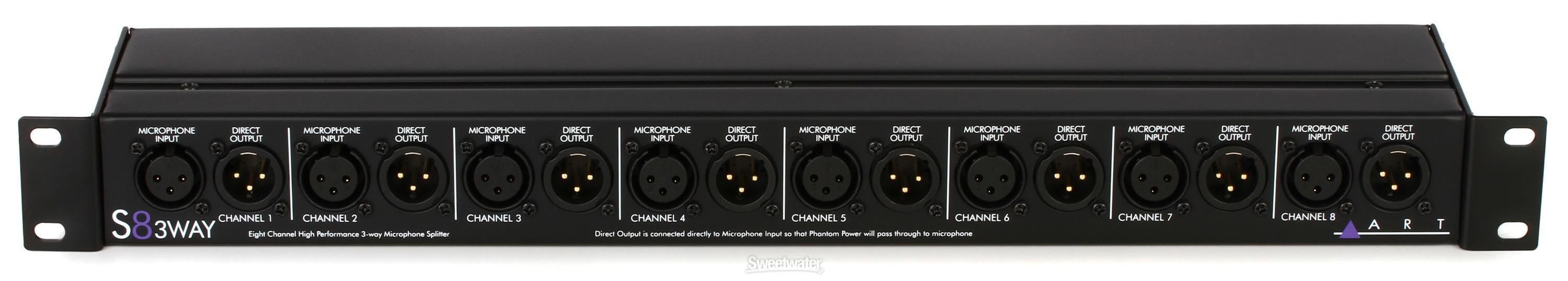 ART S8-3WAY 8-channel 3-way Microphone Splitter | Sweetwater