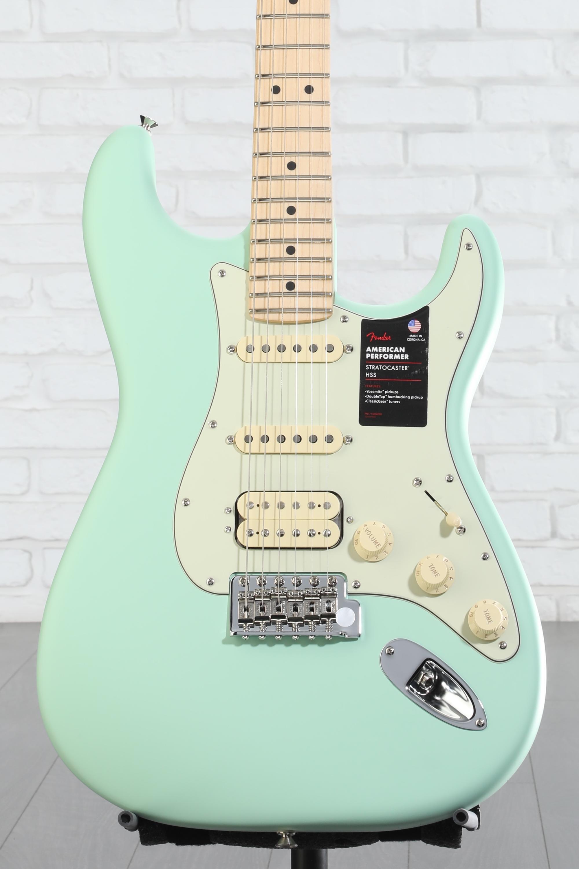 Fender American Performer Stratocaster HSS - Satin Surf Green with
