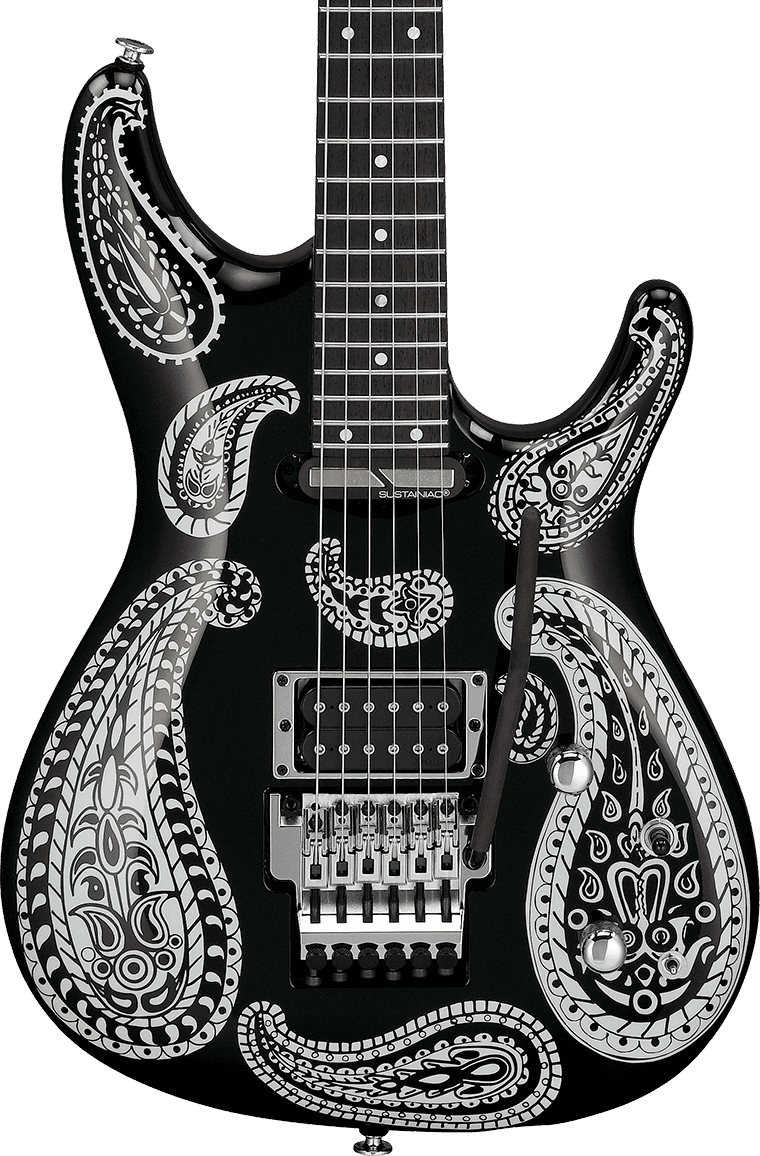 アート・デザイン・音楽 Black Male Ibanez Joe Satriani Signature JS1BKP - Black Paisley
