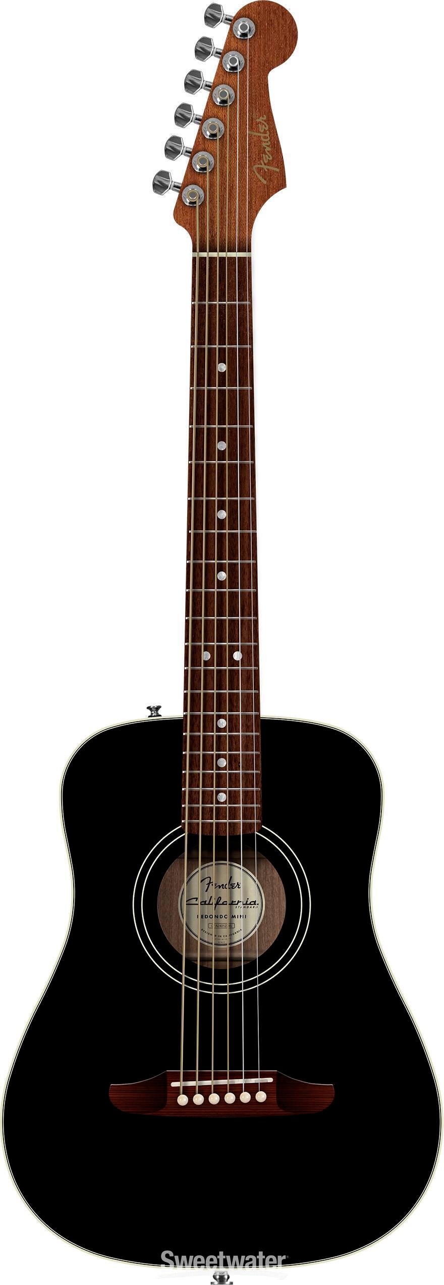 Fender アコースティックギター Redondo Mini, ブラック Amazon.com: Fender Redondo Mini Acoustic Guitar Bundle with