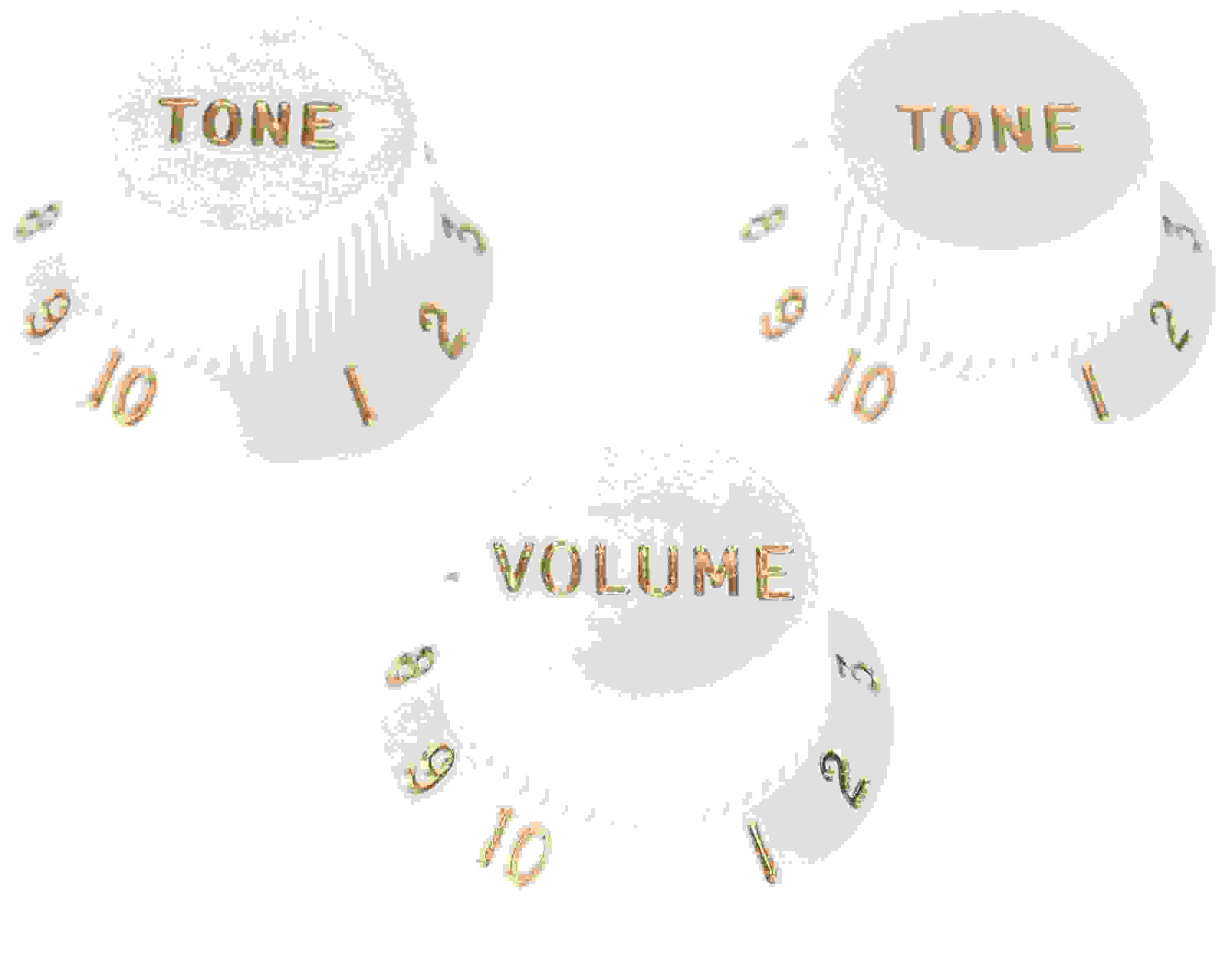 Fender Stratocaster Replacement Knobs - White (3-piece Set)