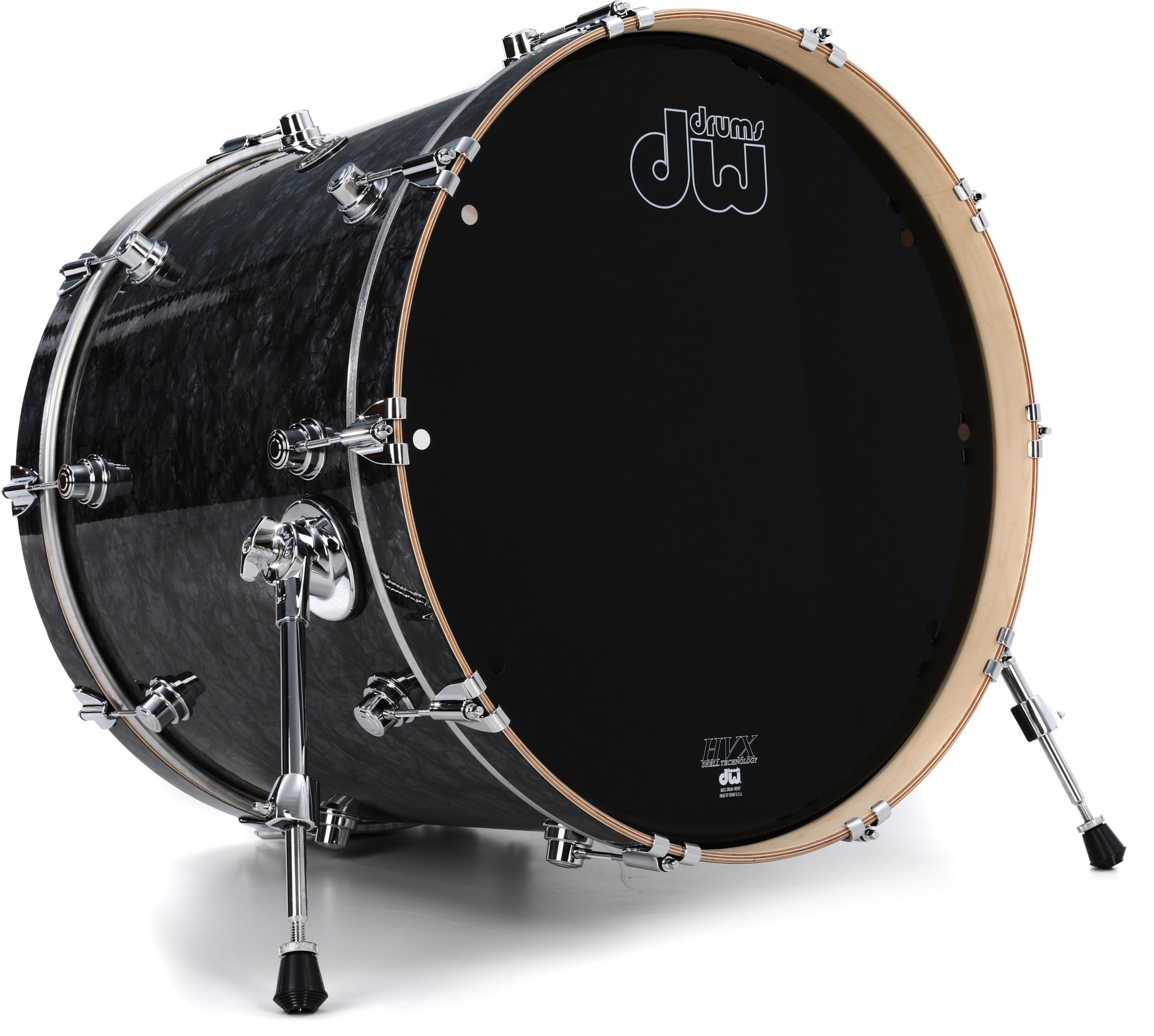 DW Design Series Maple Pancake Bass Drum - 2.5 x 20 inch - Black Satin |  Sweetwater