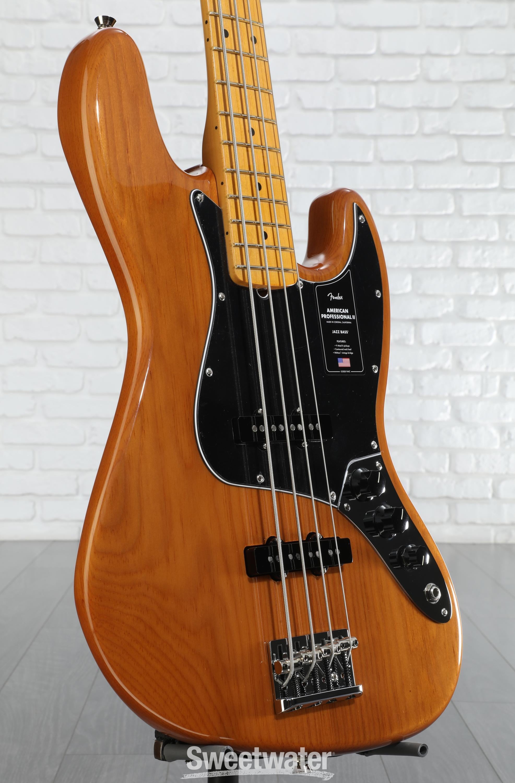 Fender American Professional II Jazz Bass Guitar - Natural