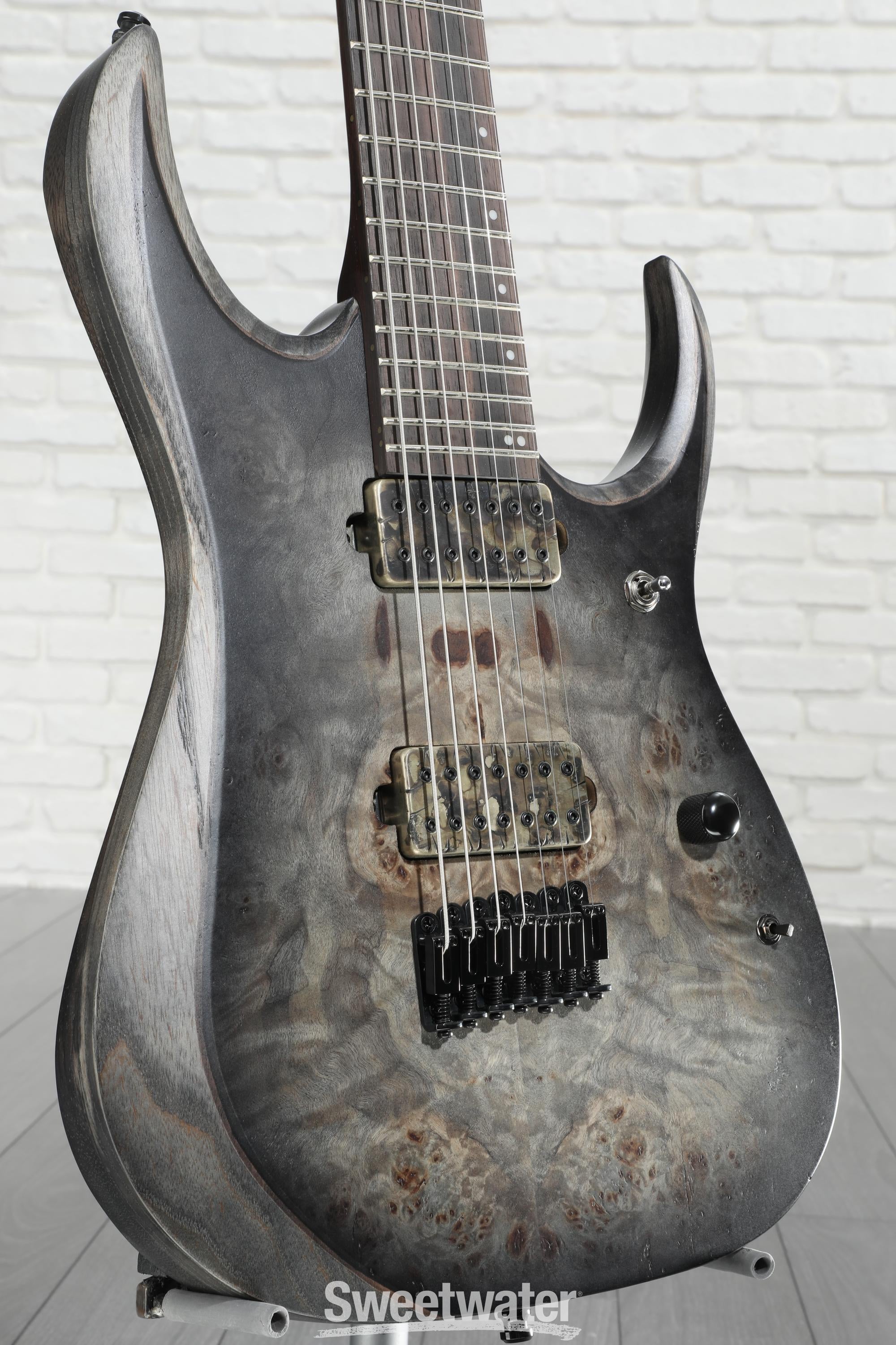 Ibanez Axion Label RGD71ALPA Electric Guitar - Charcoal Burst Black Flat |  Sweetwater