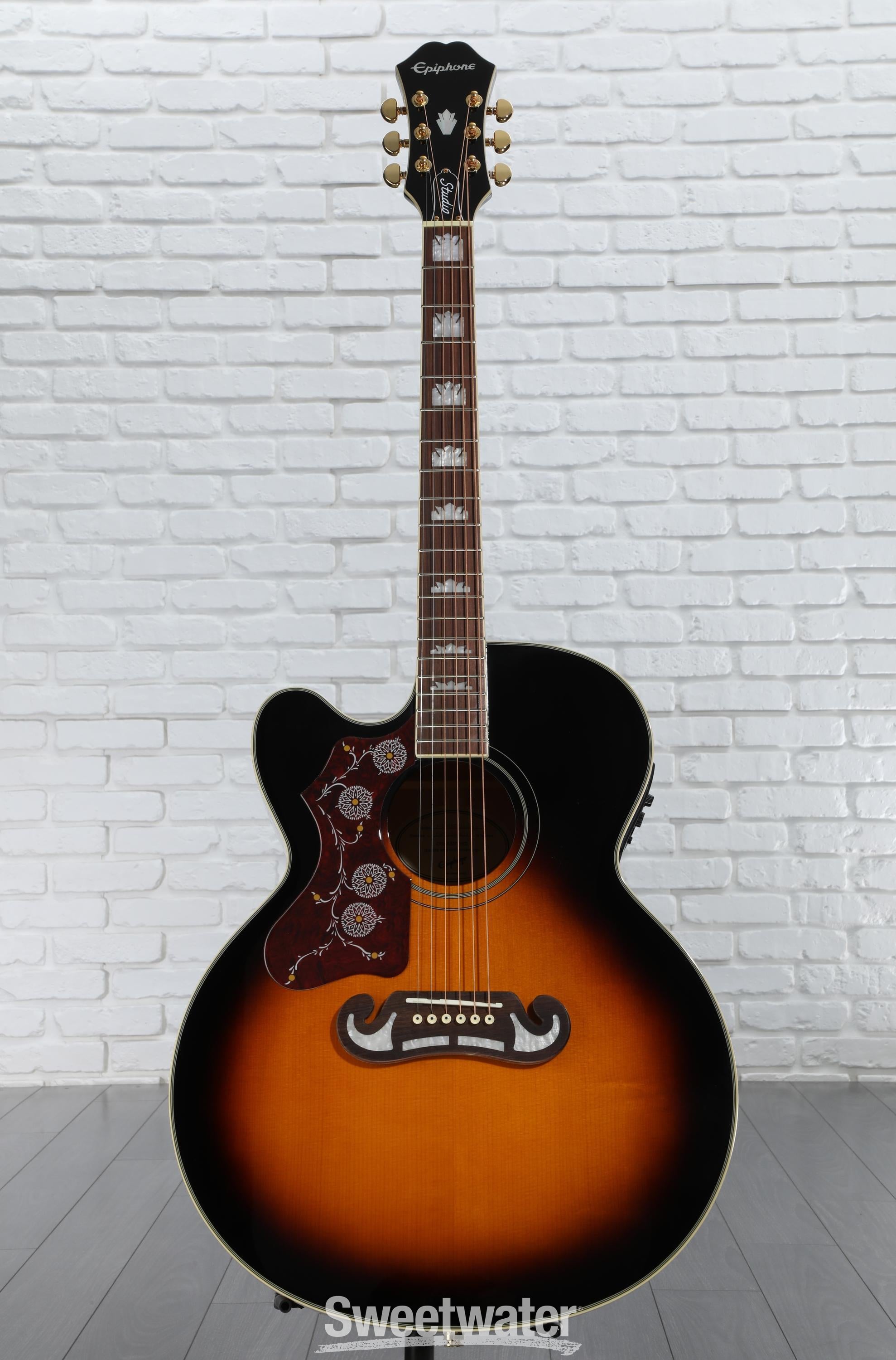 【美品】EPIPHONE EJ-200SCE/N Epiphone J-200EC Studio Acoustic-Electric Guitar - Vintage