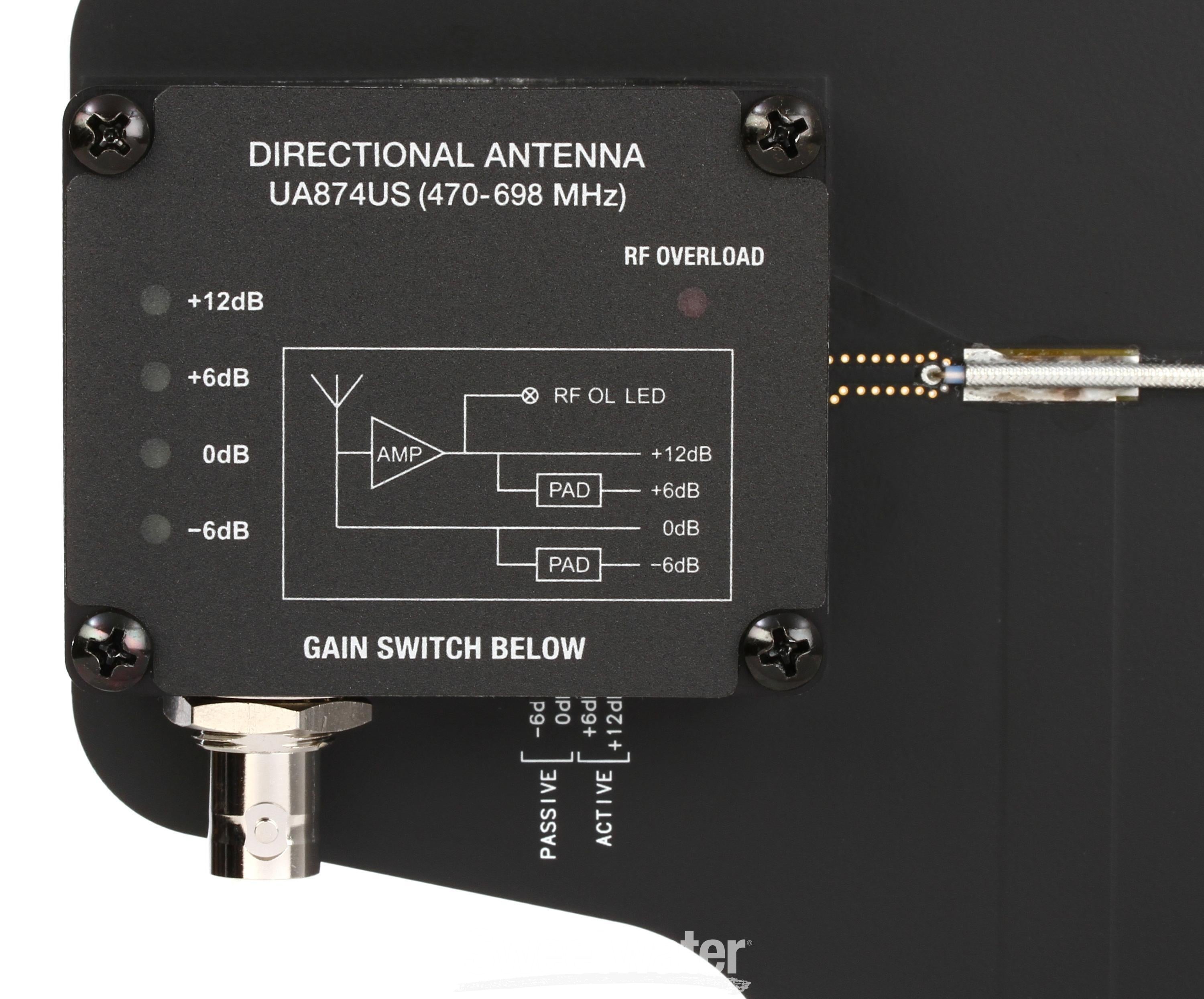ワ*ド様 SHURE UA874 アクティブ指向性アンテナ2波 ※並行輸入品　美 Amazon.com: Shure UA874US Active Directional UHF Antenna with Gain