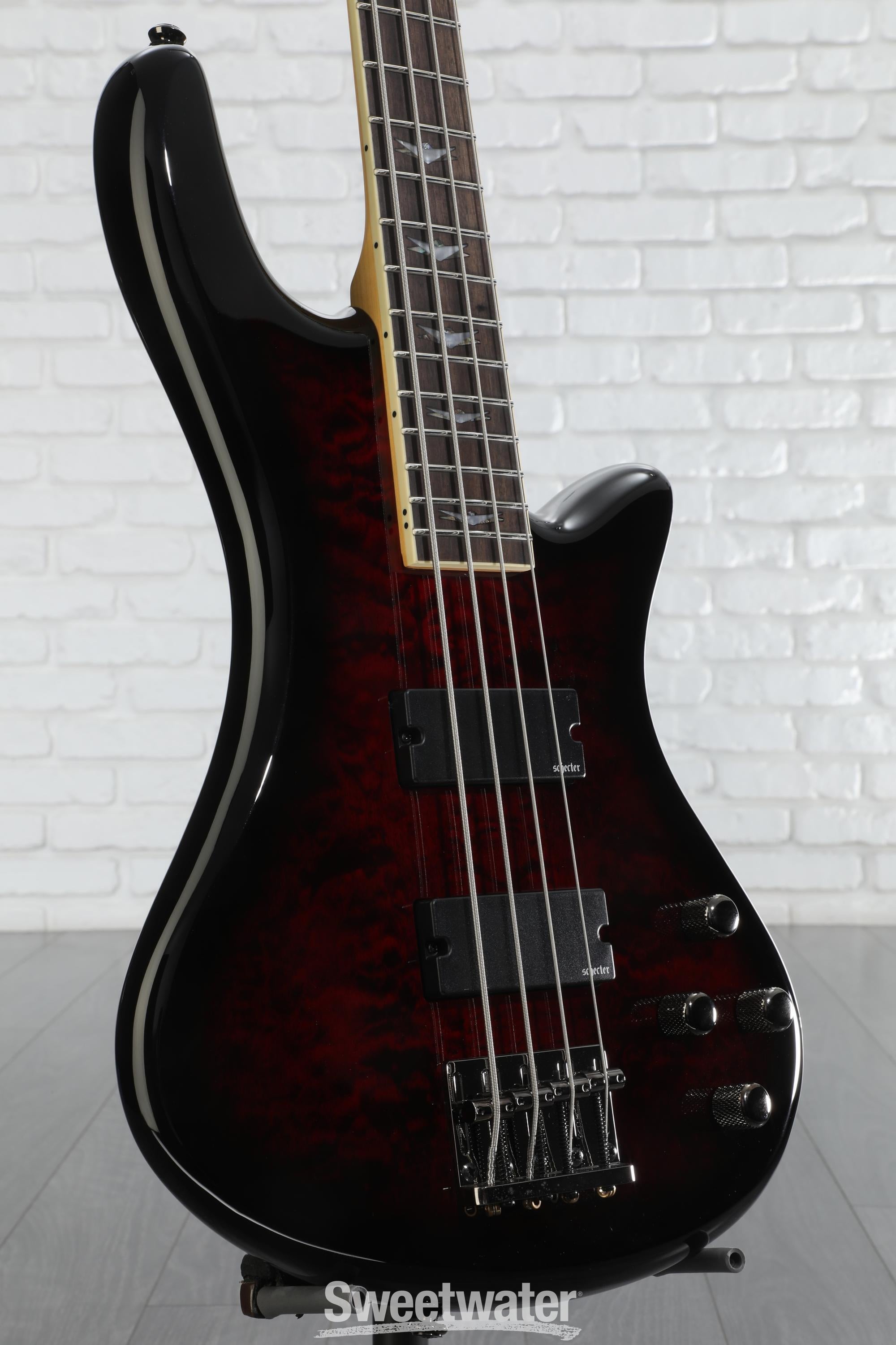 Schecter Stiletto Extreme 4 Bass Guitar - Black Cherry