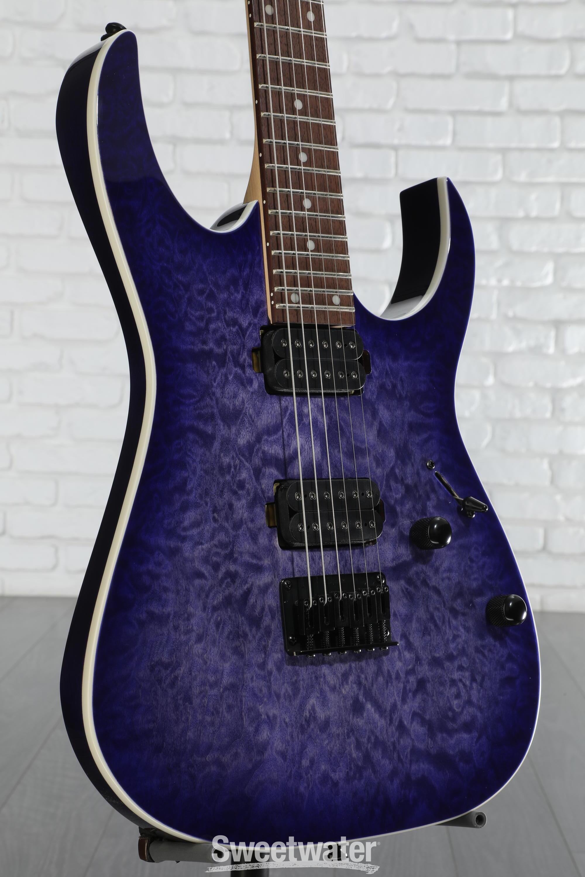 Ibanez RG421QM Electric Guitar - Cerulean Blue Burst