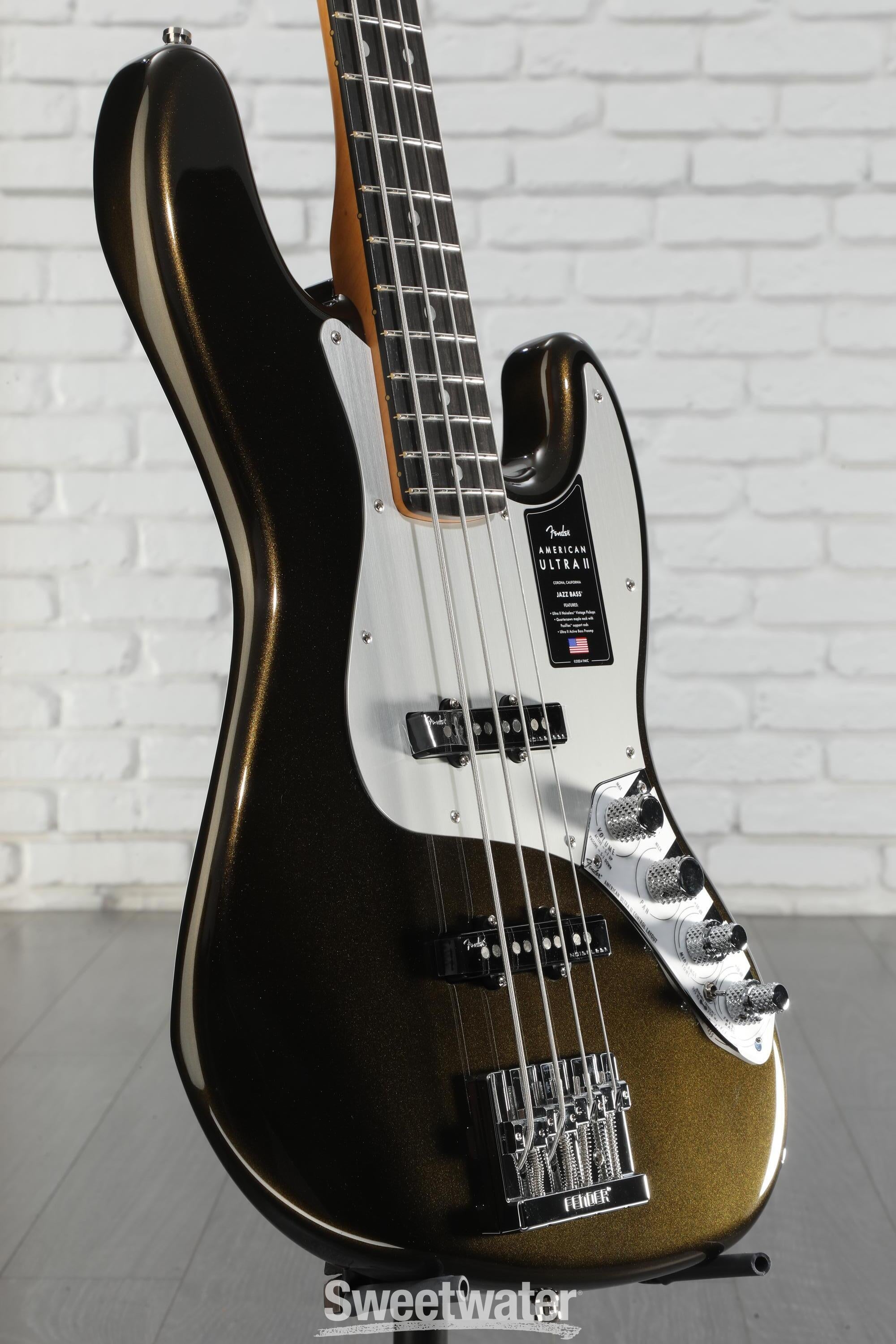 Fender American Ultra II Jazz Bass - Texas Tea, Ebony Fingerboard