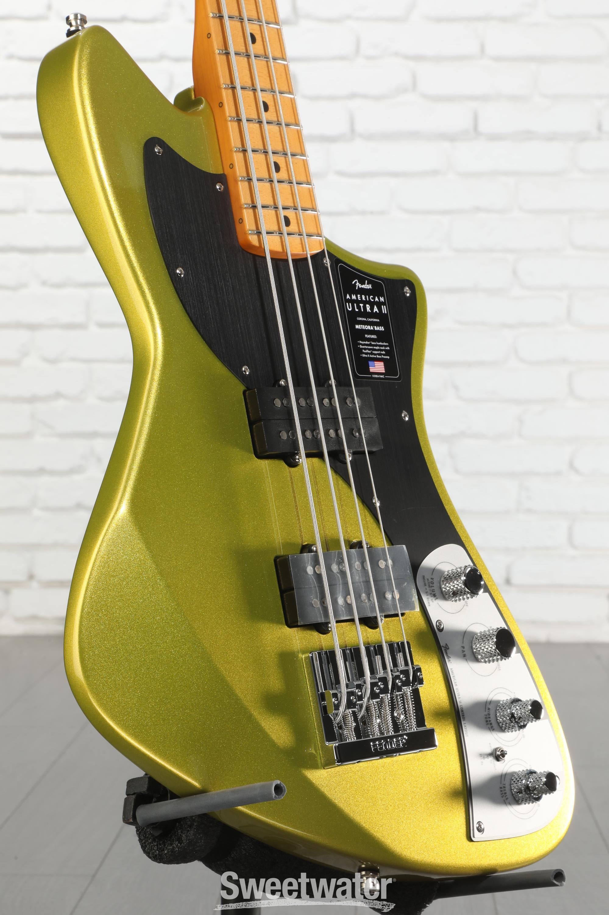 Fender American Ultra II Meteora Bass - Solar Flare, Maple