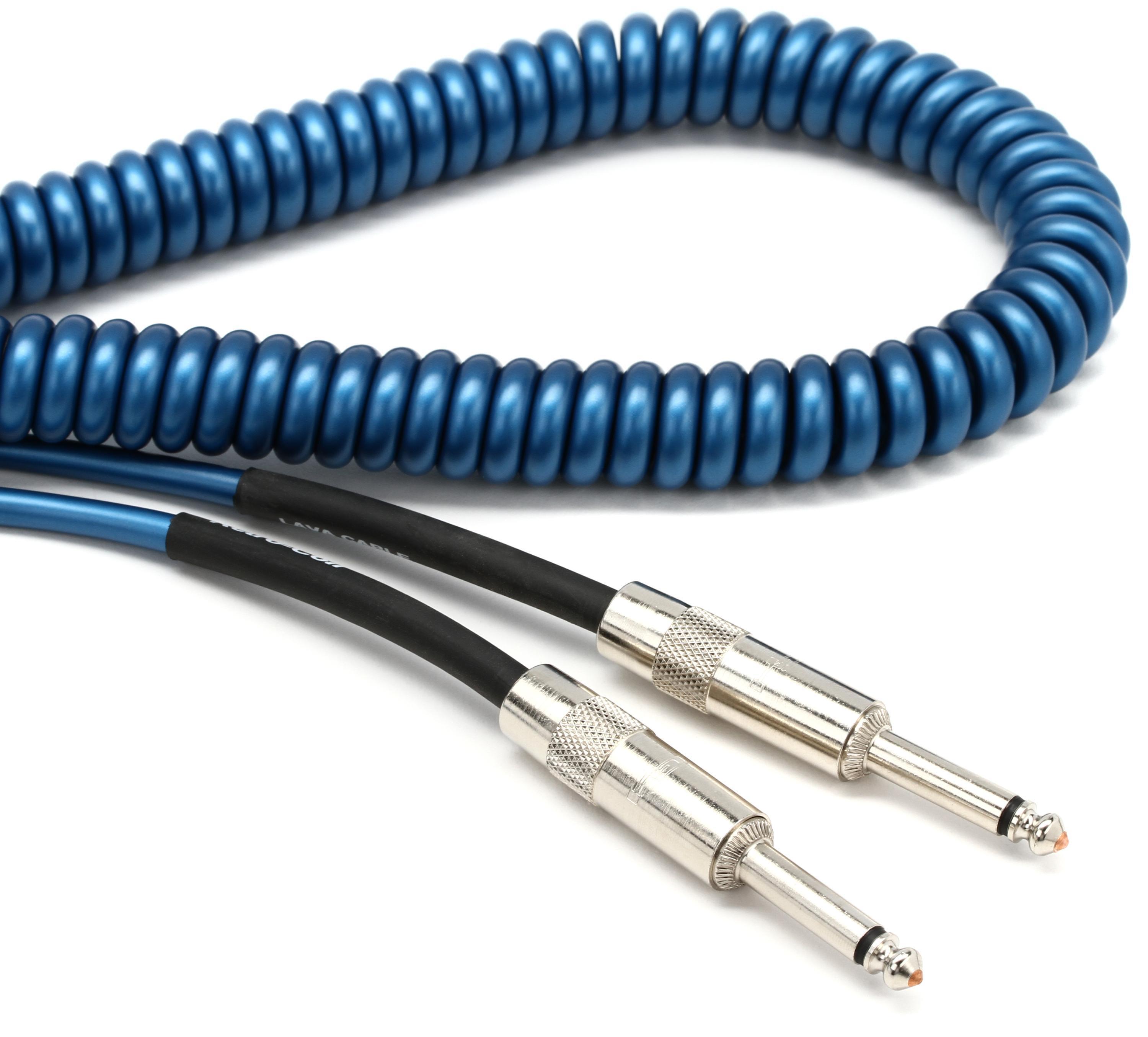 Photo of Lava Cable LCRCMB Retro Coil Straight to Straight Instrument Cable - 20 foot Metallic Blue