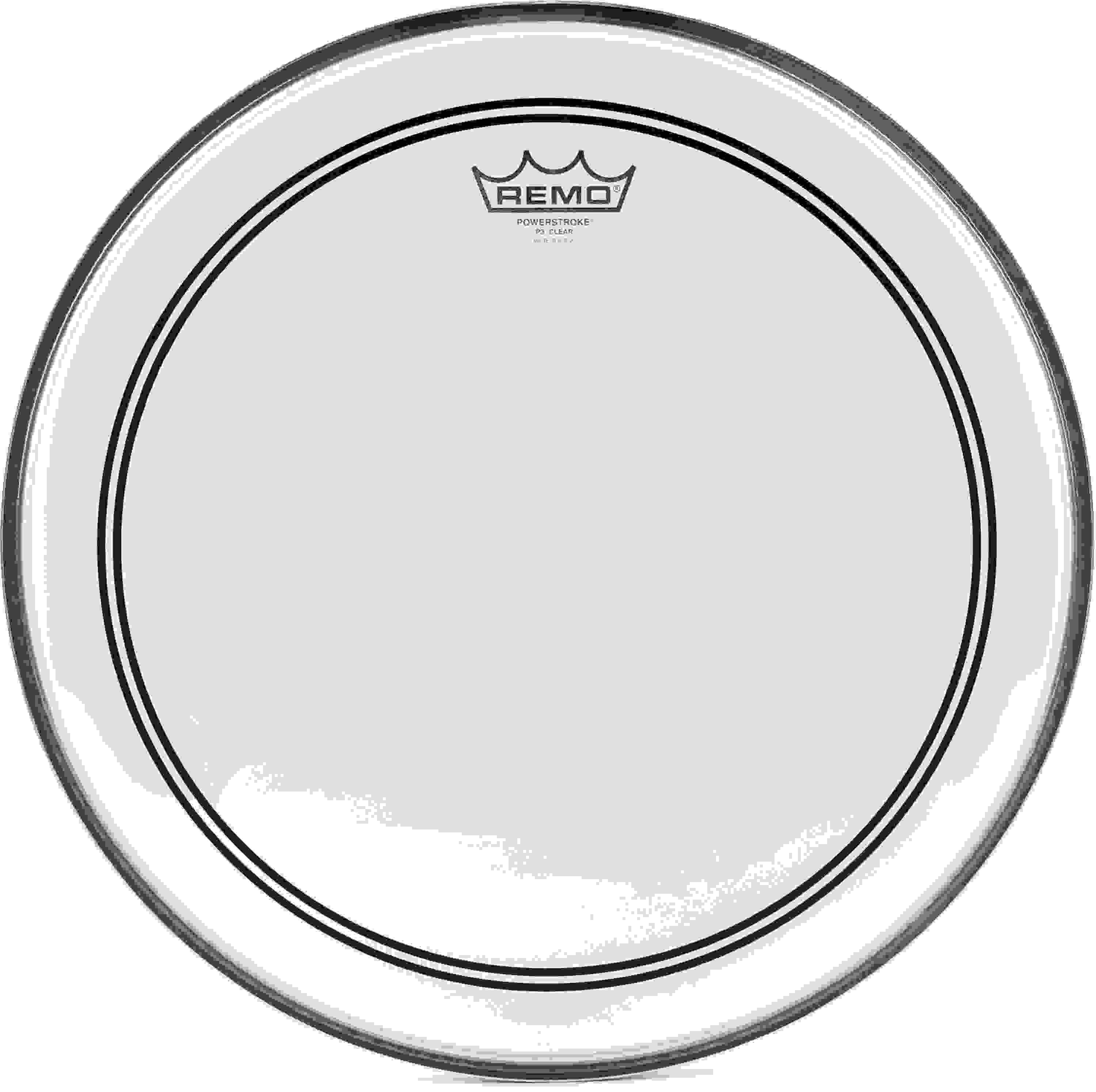 Remo Powerstroke P3 Clear Bass Drumhead - 16 inch with 2.5 inch Impact Pad