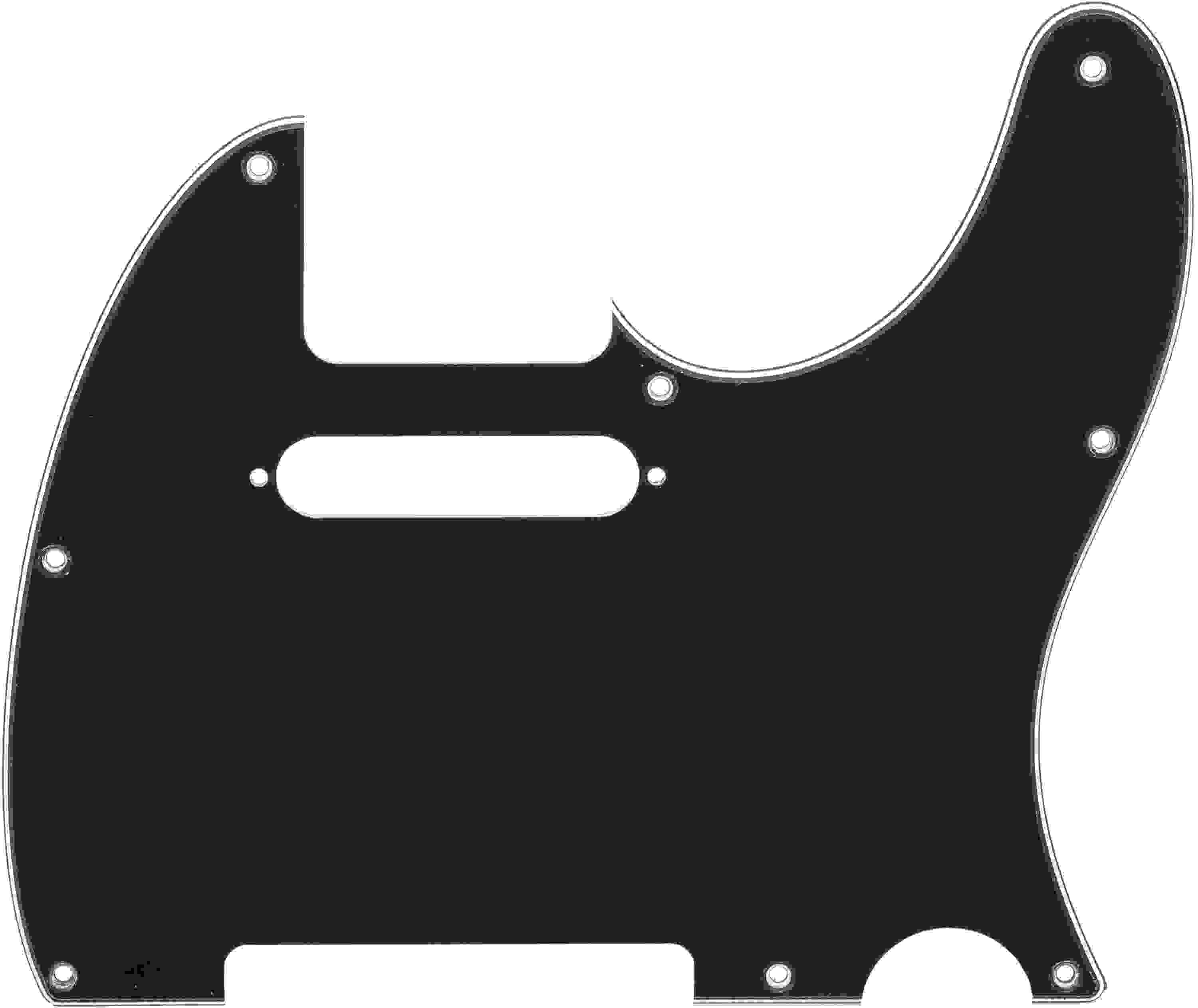 Fender 8-hole Modern Telecaster Pickguard - 3-ply Black