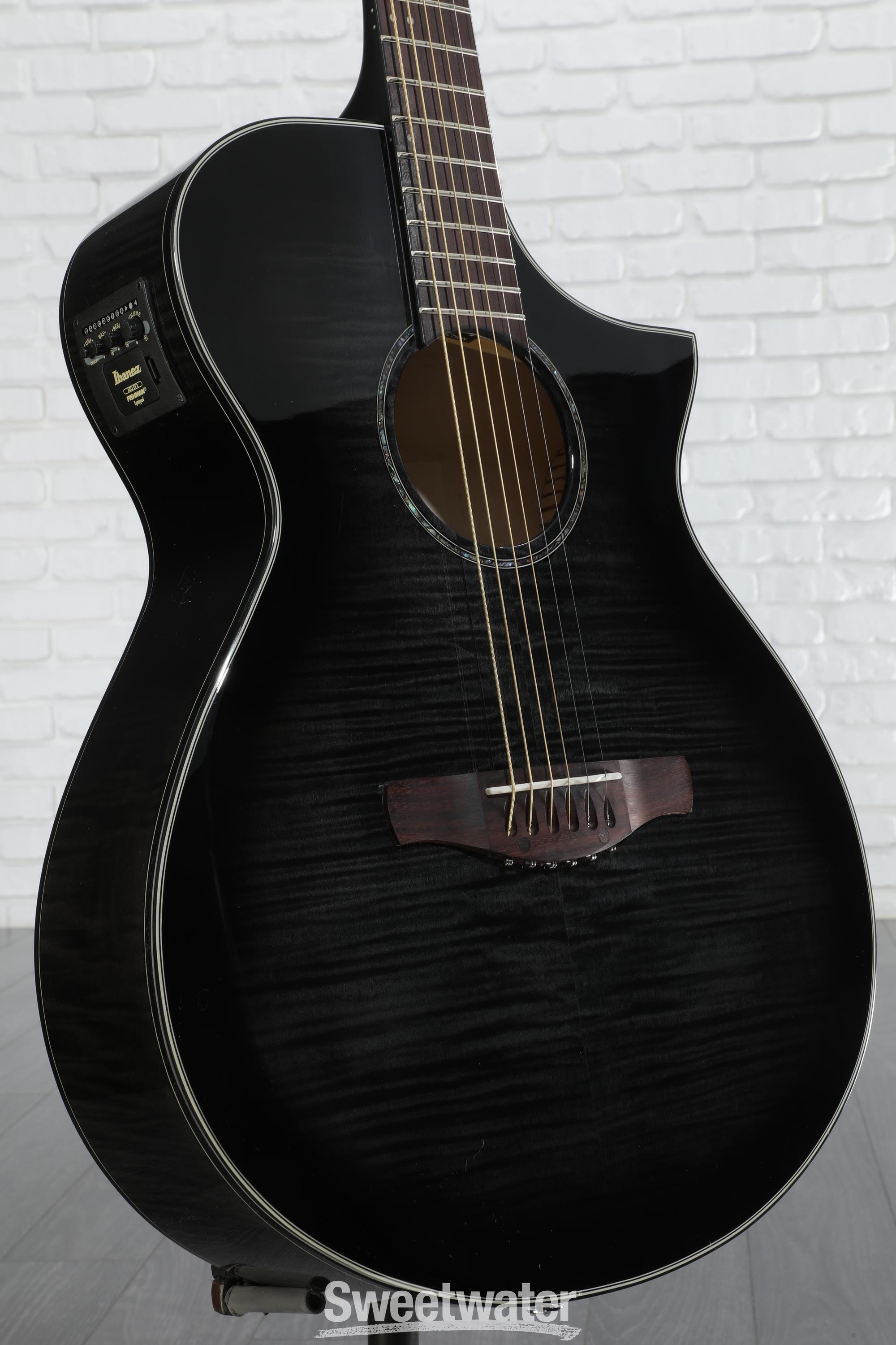 【正規品】 Ibanez AEWC400 Black Transparent - Guitar Acoustic-Electric ギター