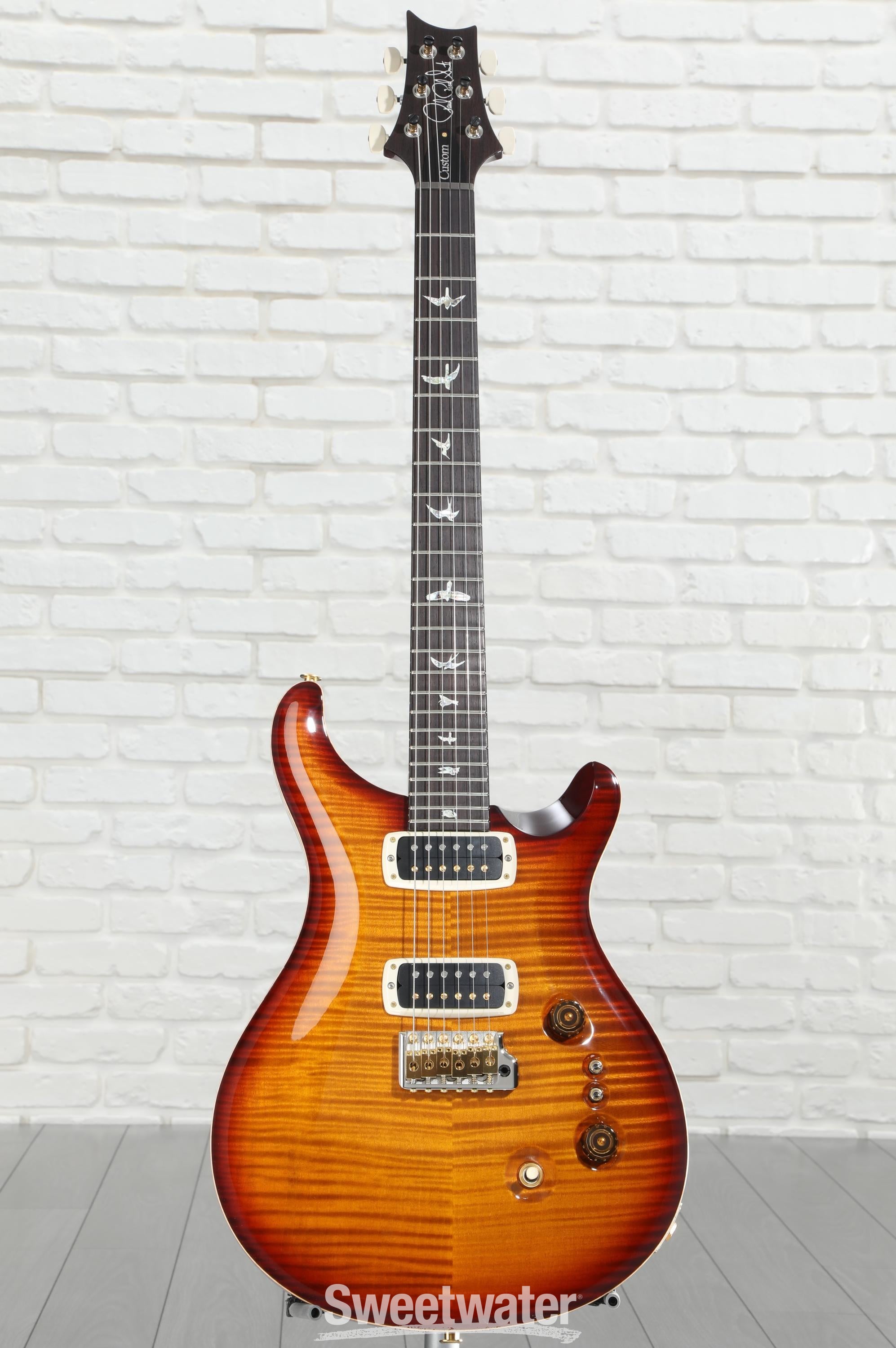 ギター PRS Custom 24-08 10top charcoal burst PRS Custom 24-08 10-Top Electric Guitar - Dark Cherry