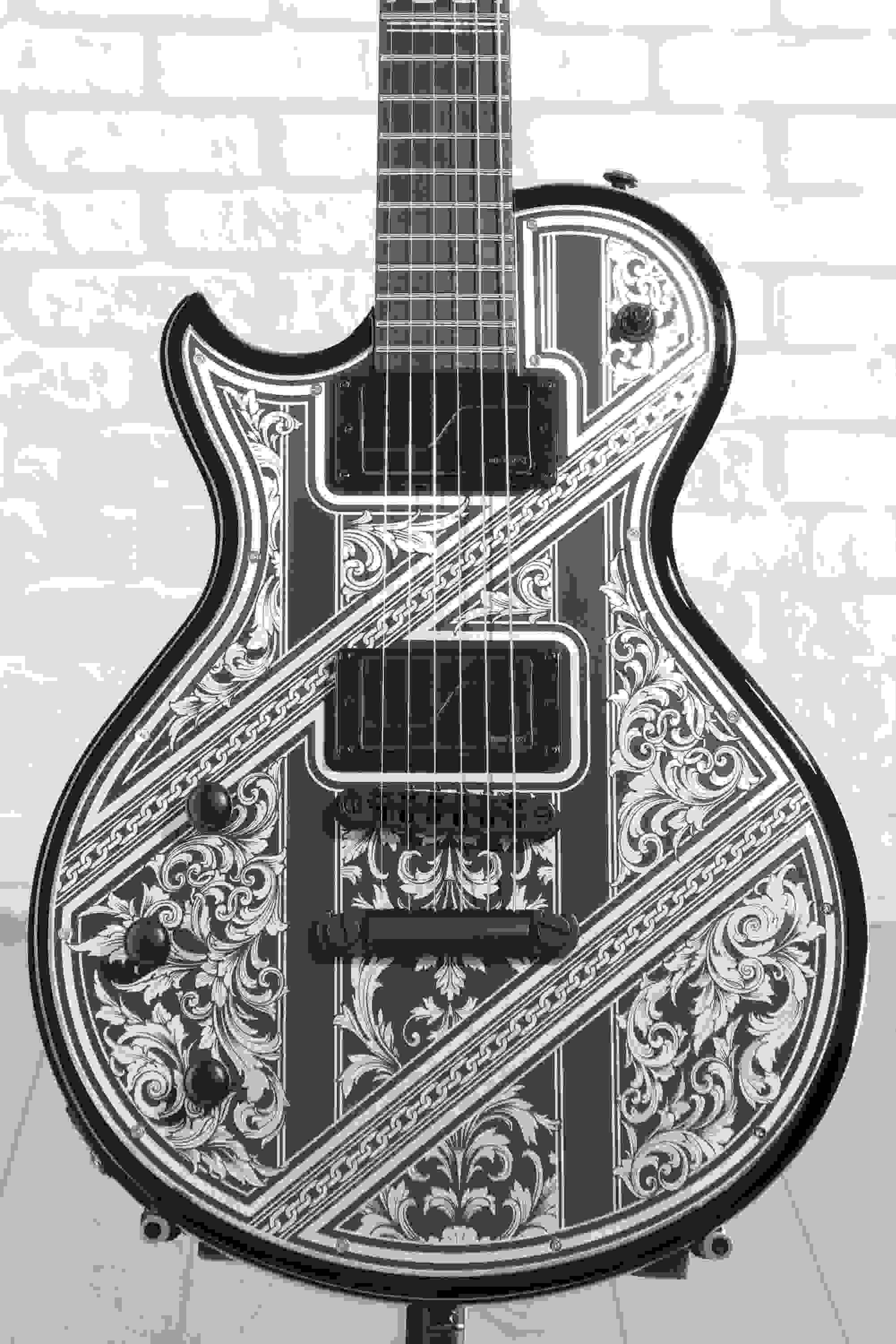 Schecter Solo II Przym Palladium Left-handed Electric Guitar - Gloss Black, Przym