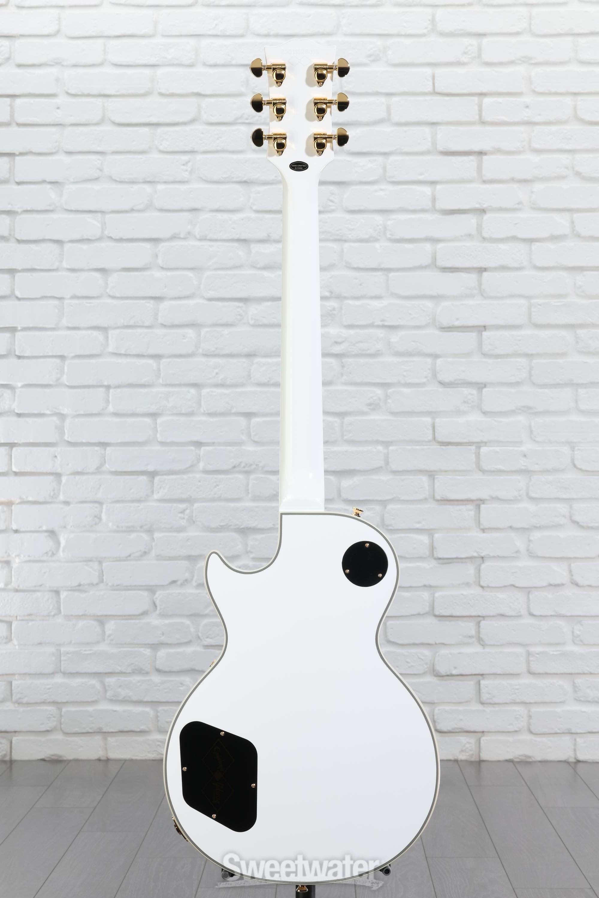 Epiphone Les Paul Custom ホワイト Amazon.com: Epiphone Les Paul Custom, Alpine White with Gold