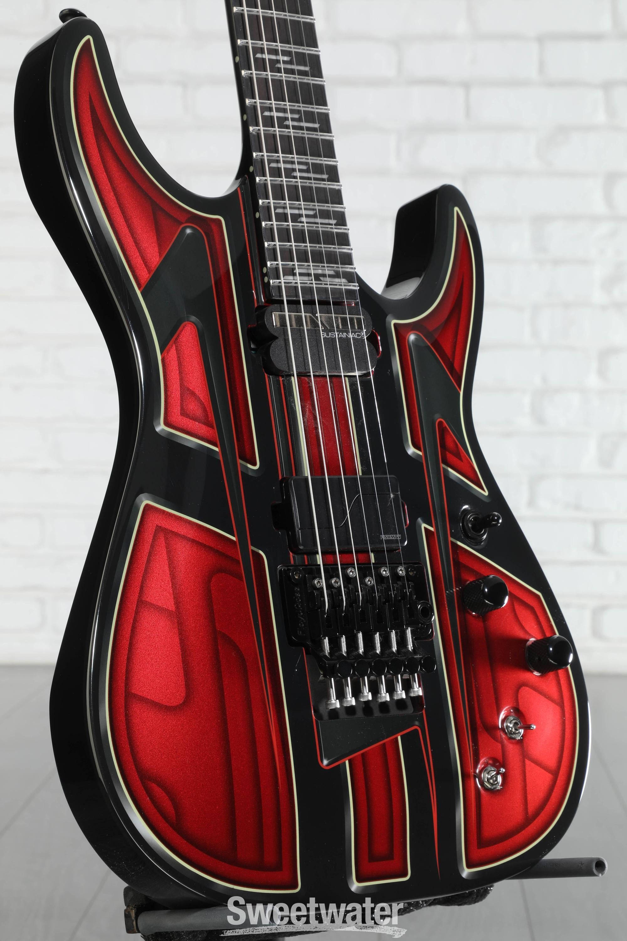 Photo of Schecter C-1 FR-S Przym Vespid Electric Guitar - Metallic Red, Przym