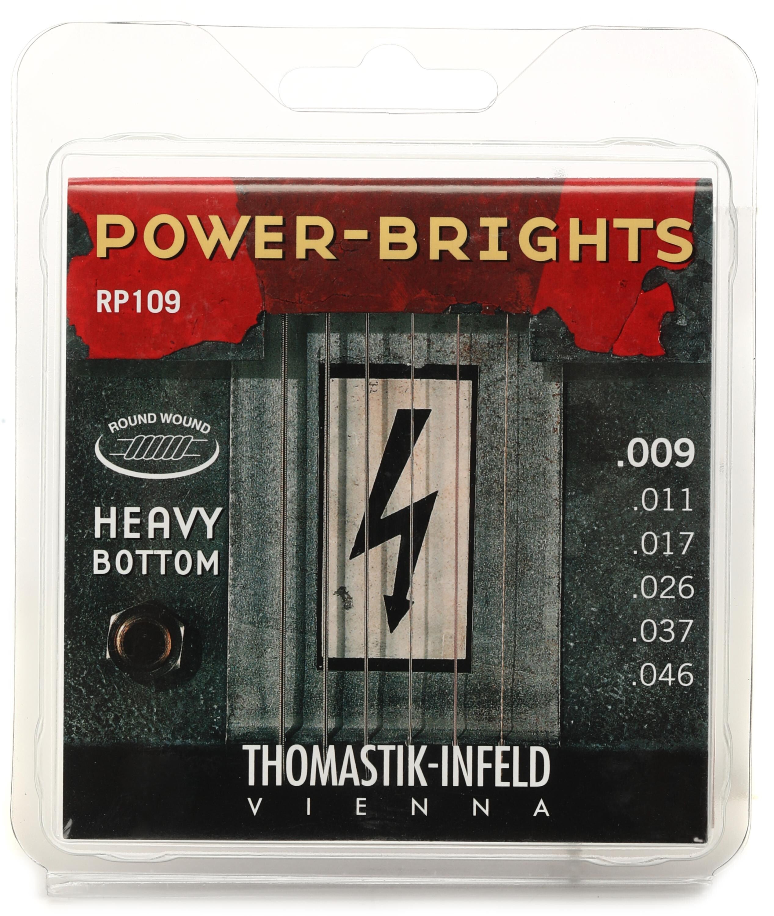 Photo of Thomastik-Infeld RP109 Power-Brights Heavy Bottom Electric Guitar Strings - .009-.046 Light
