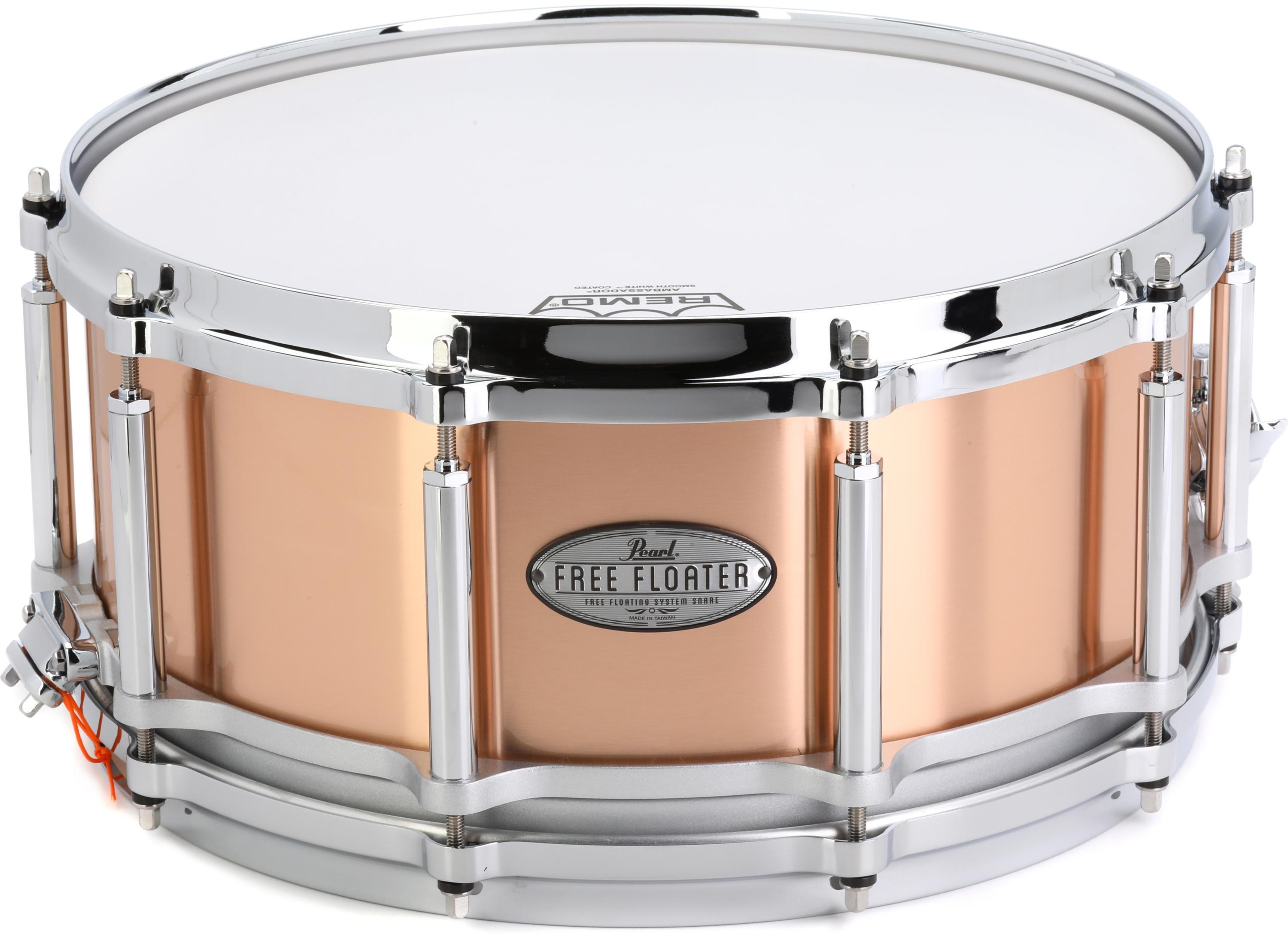 Pearl Free Floater Phosphor Bronze 6.5x 14-inch Snare Drum - Natural