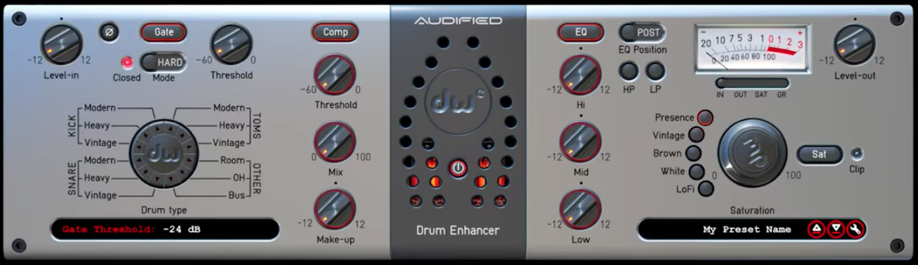 Audified DW Drum Enhancer Plugin Sweetwater