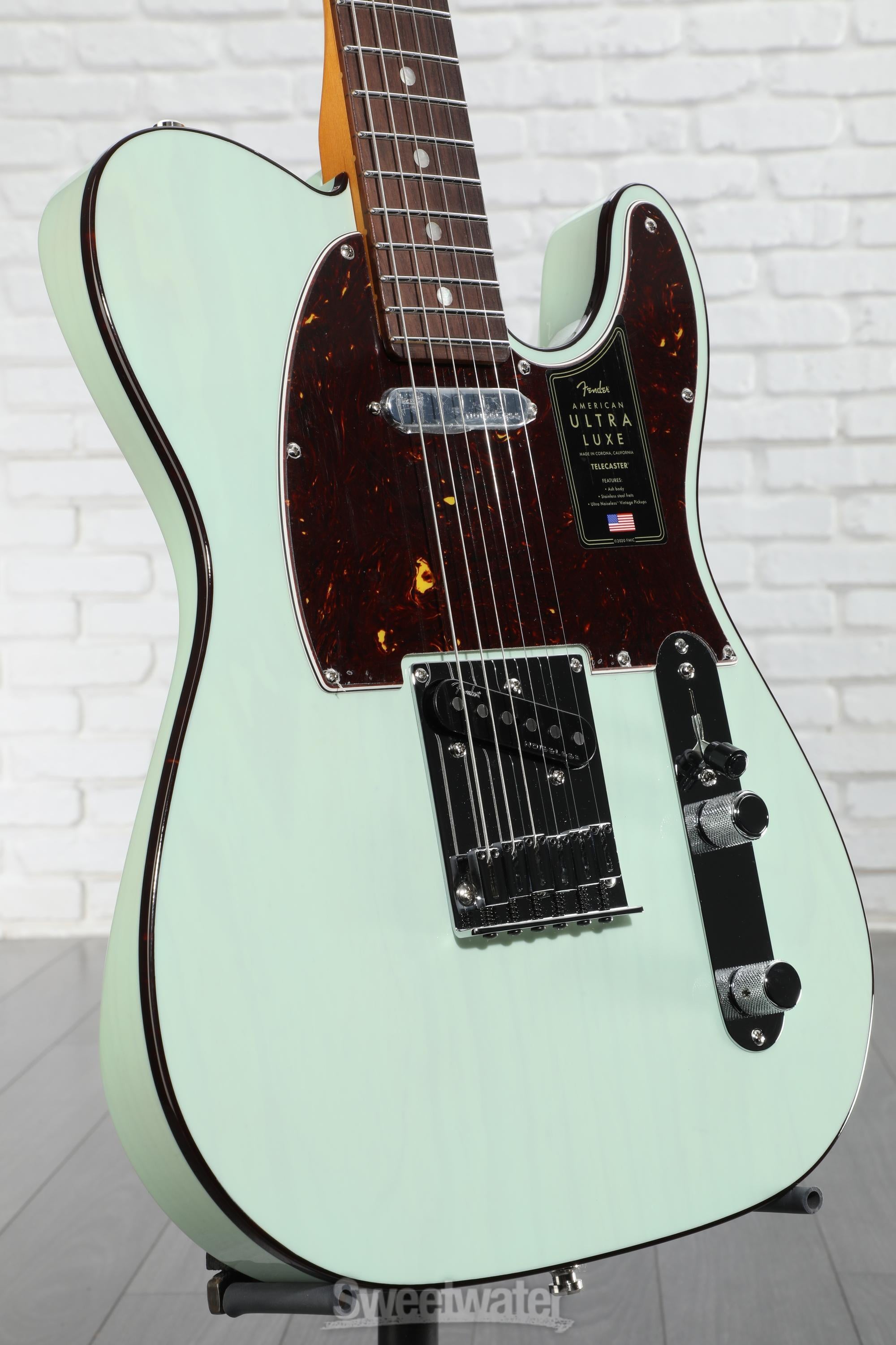 Fender American Ultra Luxe Telecaster - Surf Green with Rosewood
