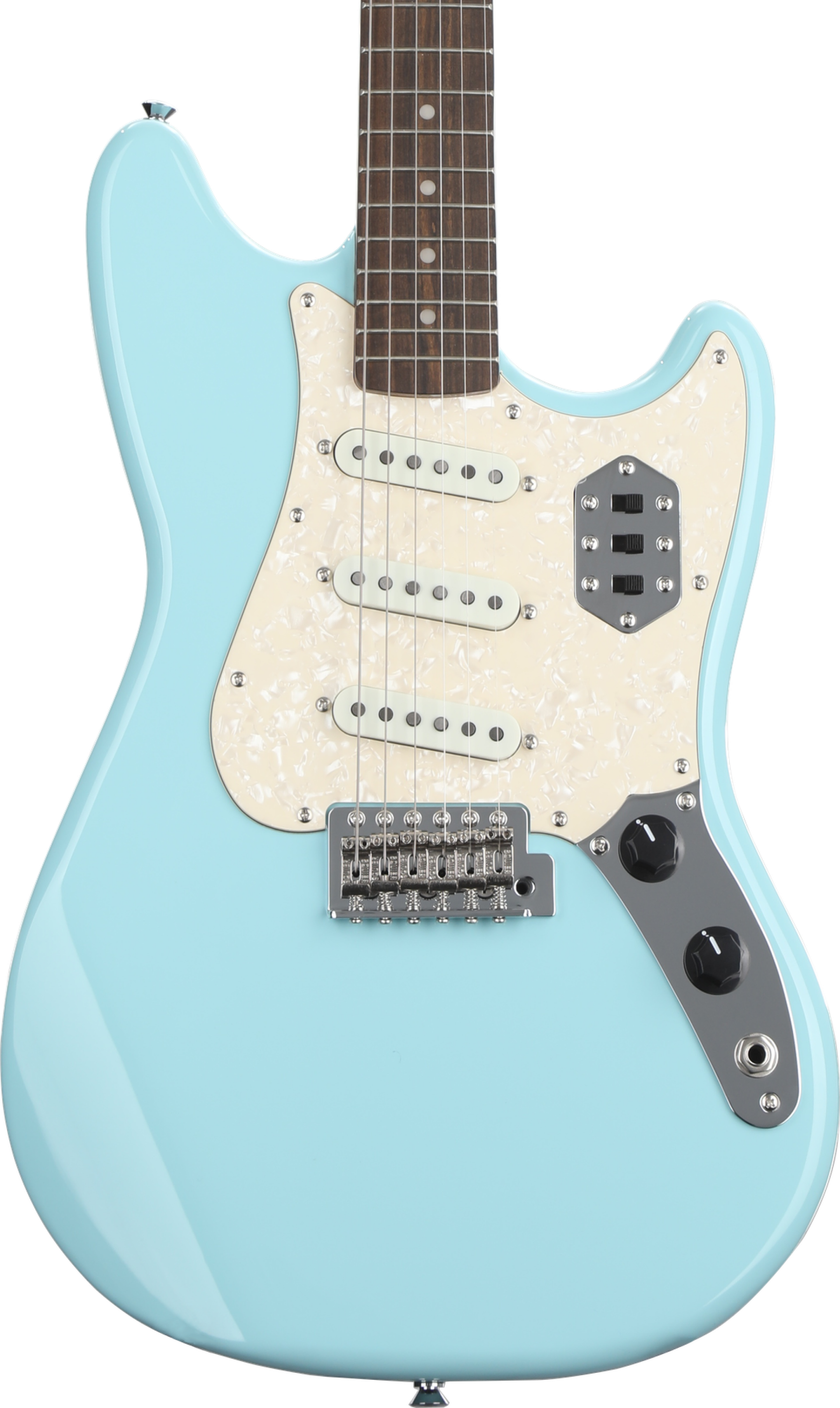 Squier Paranormal Cyclone Electric Guitar - Daphne Blue | Sweetwater